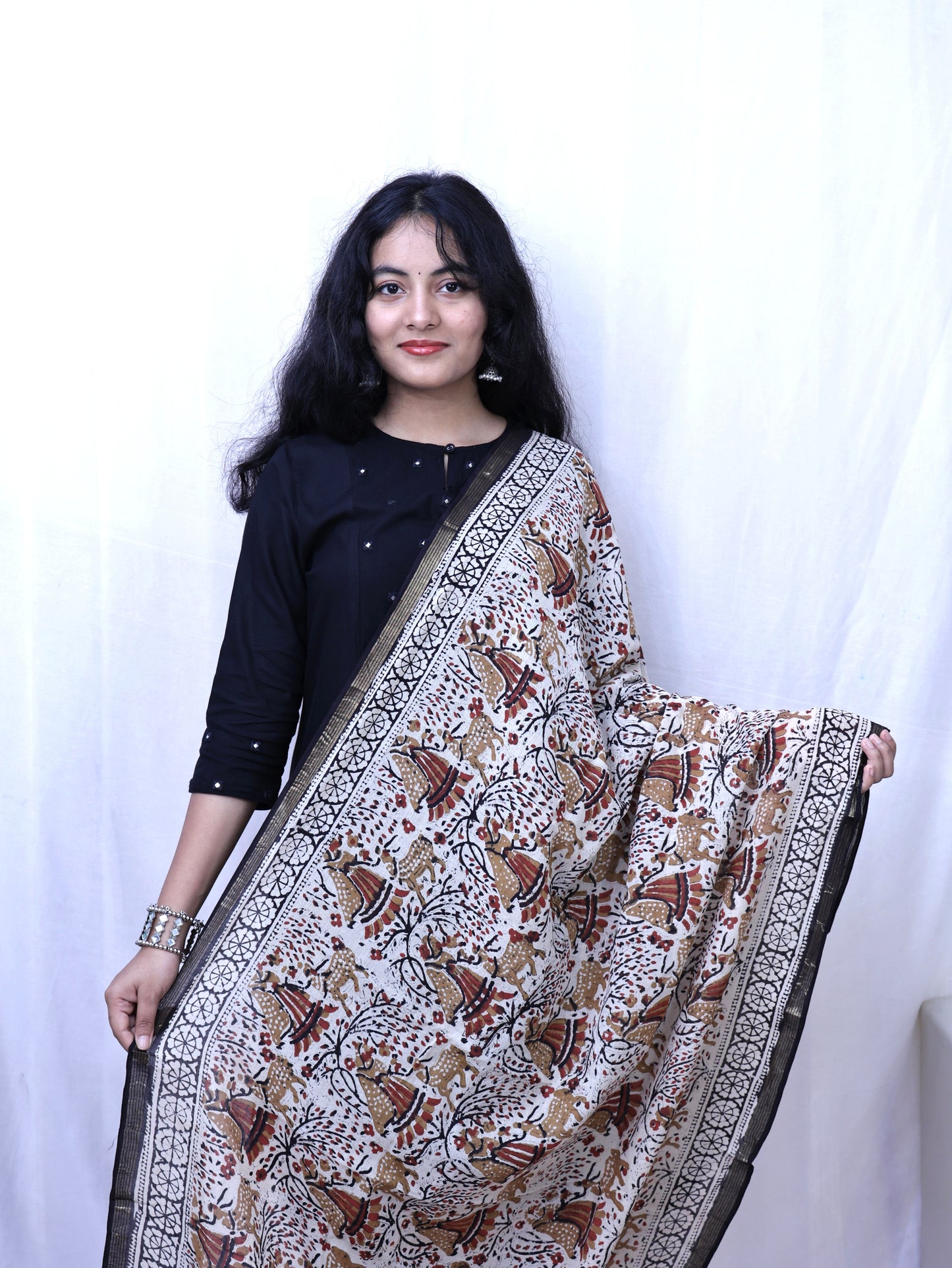 Hand-made block Print Dupatta