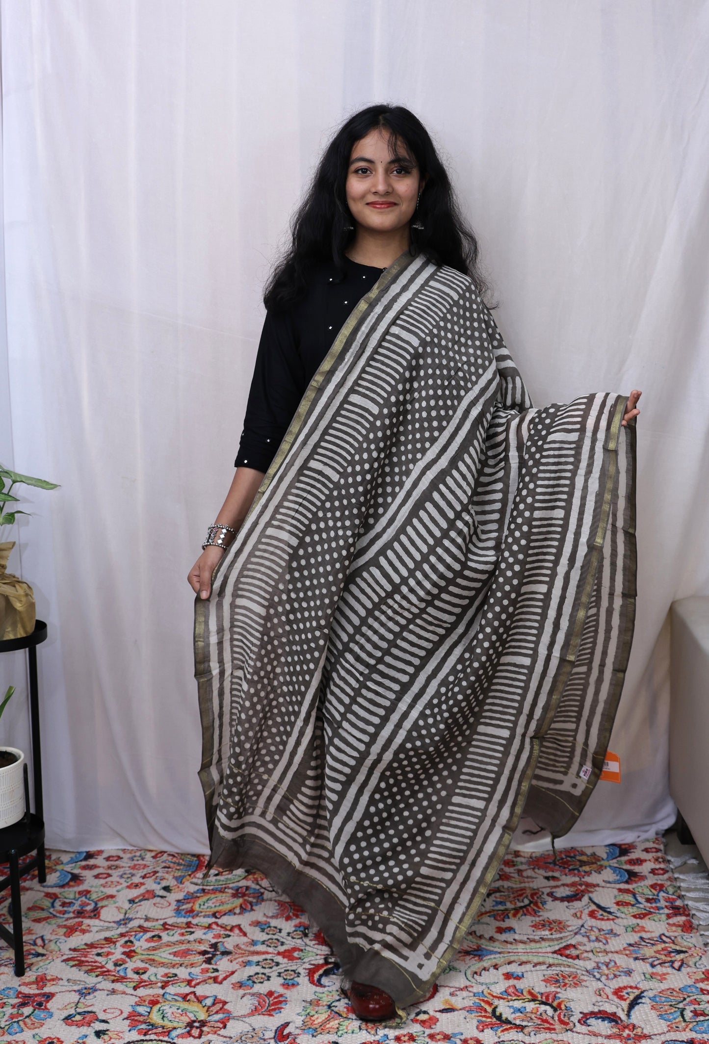 Hand made block print dupatta