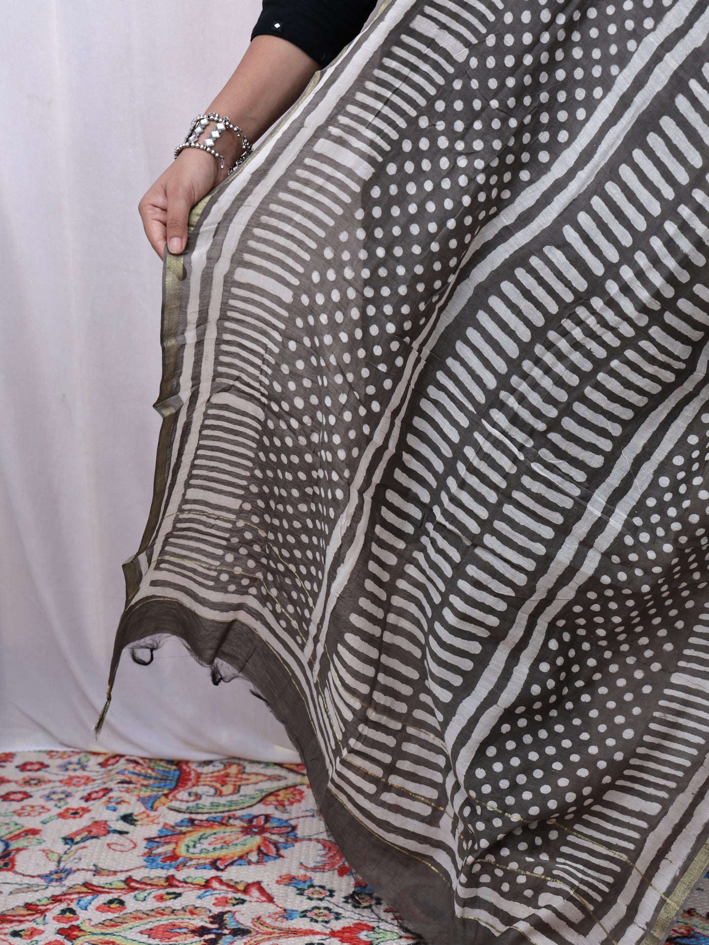 Hand made block print dupatta