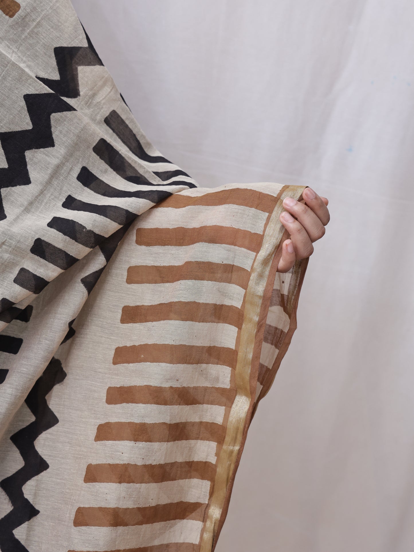Hand-made block print dupatta