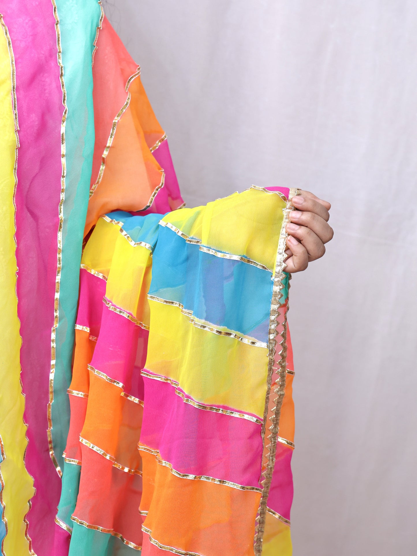 Georgette Lahariya Dupatta
