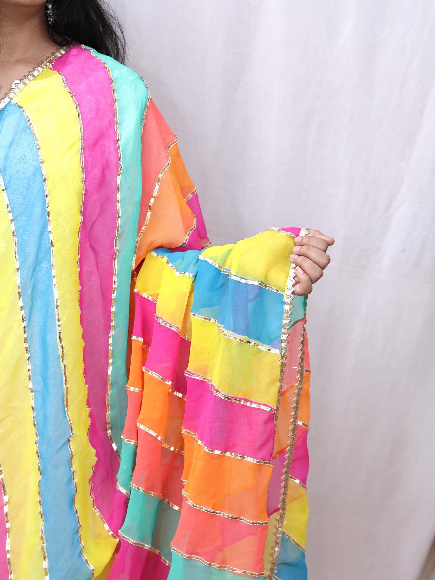 Georgette Lahariya Dupatta