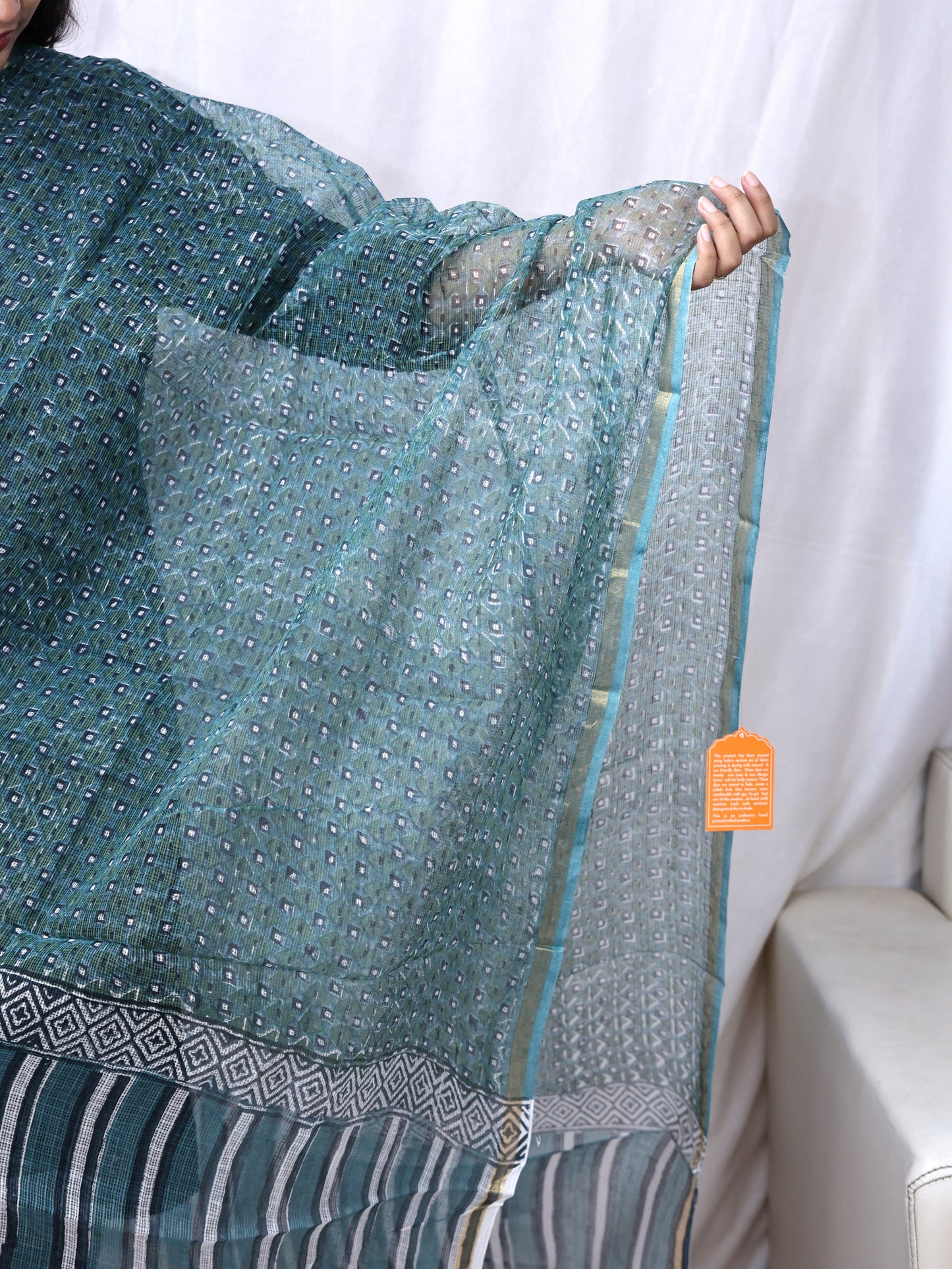 Hand-Made Block Print Dupatta