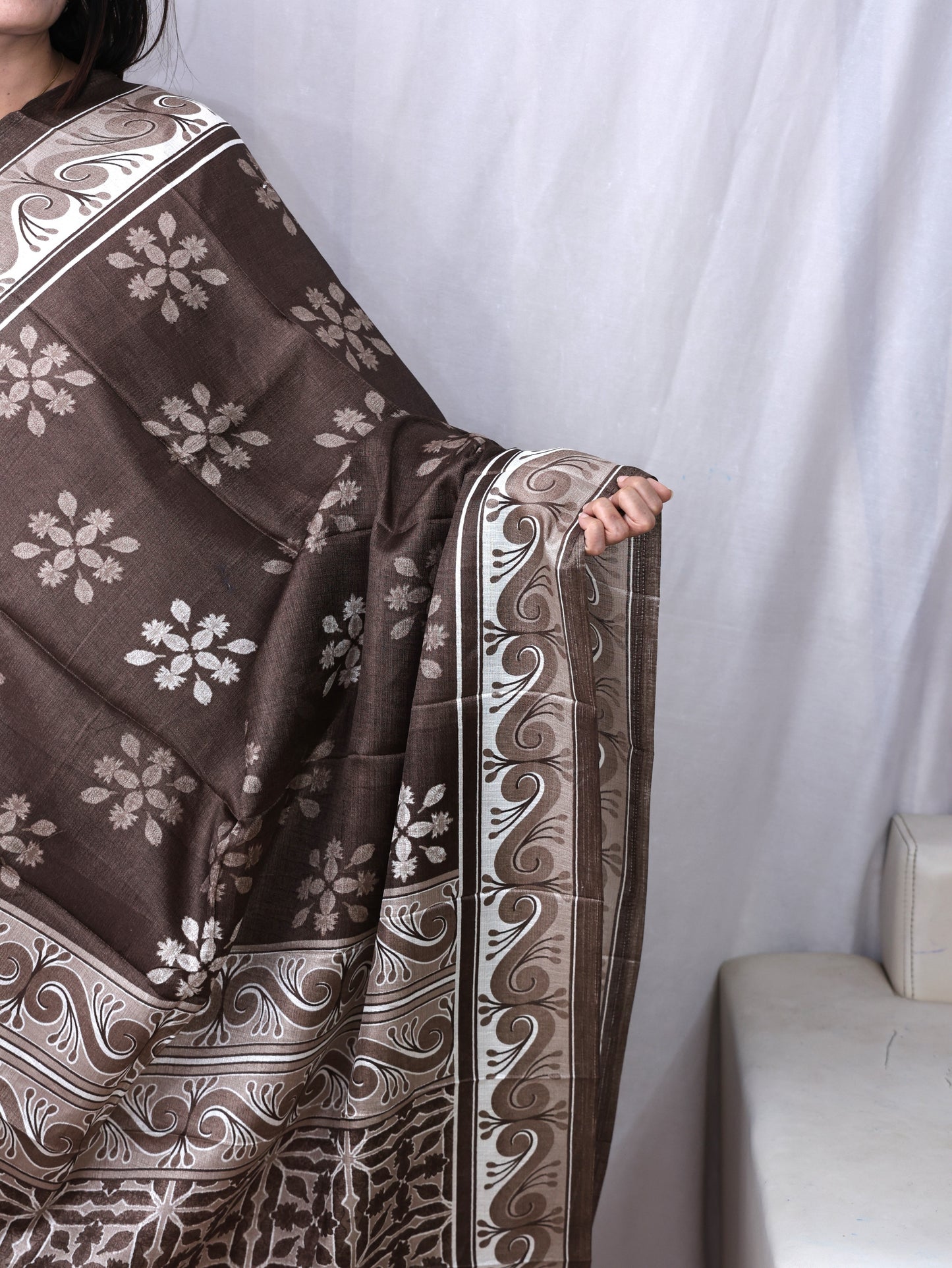 Chanderi Ajarakh Print Dupatta