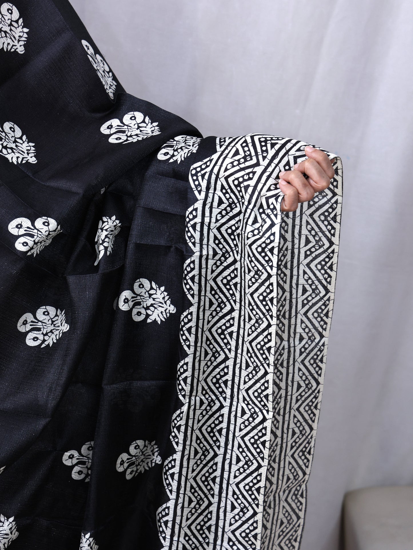 Chanderi Block Print Dupatta