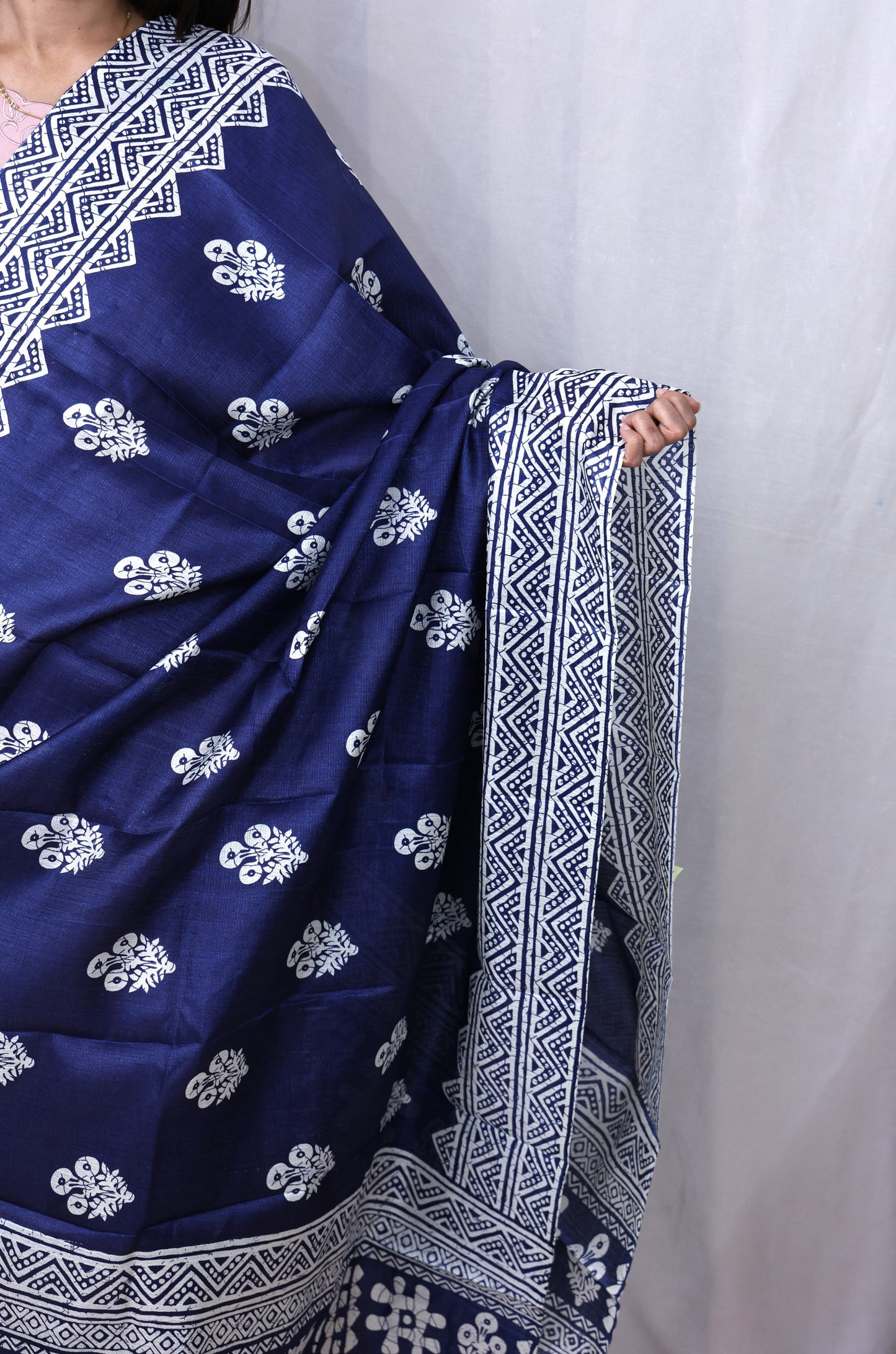 Chanderi Block Print Dupatta