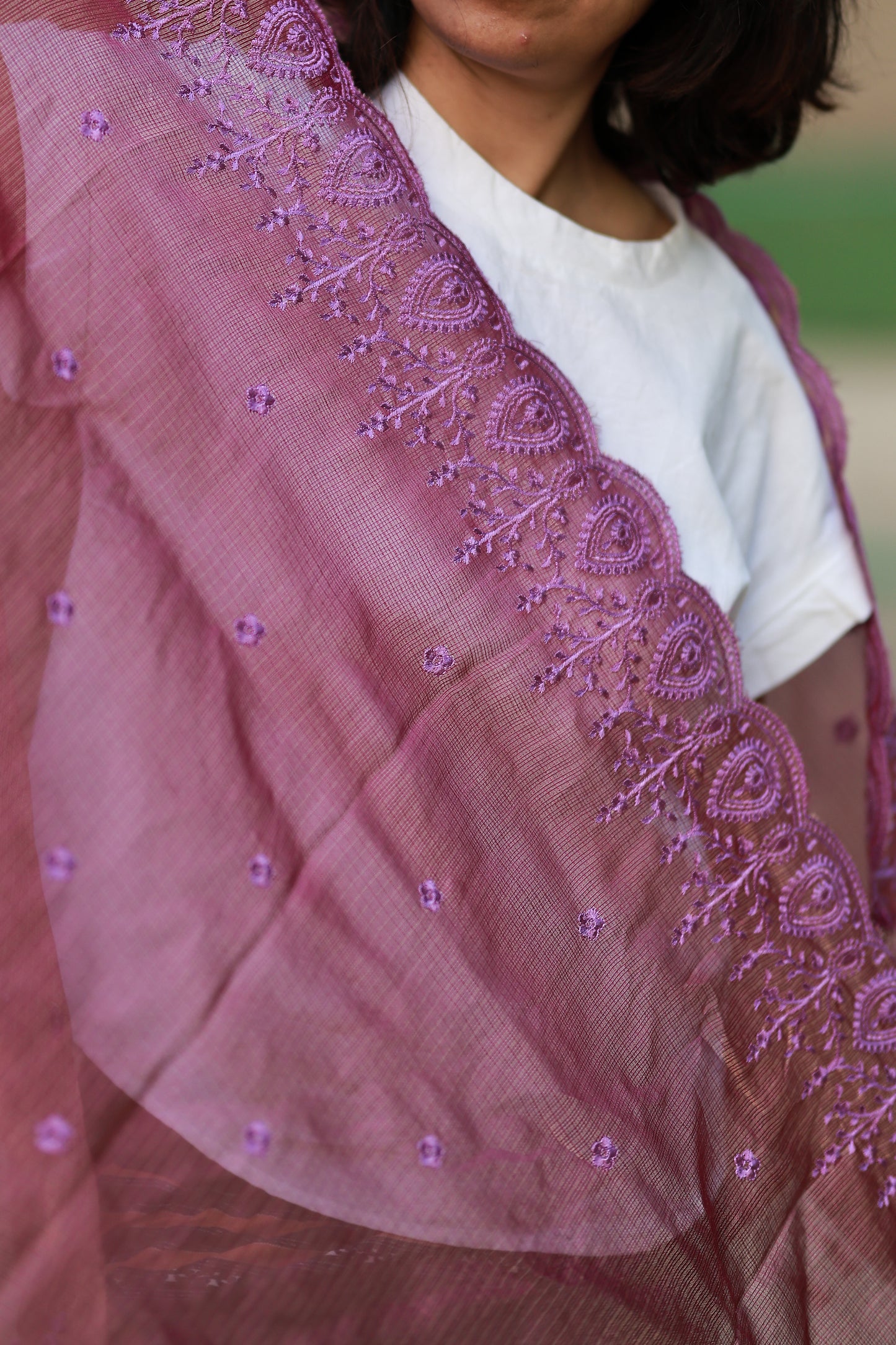 Kota Check Tissue Kadhwa Border