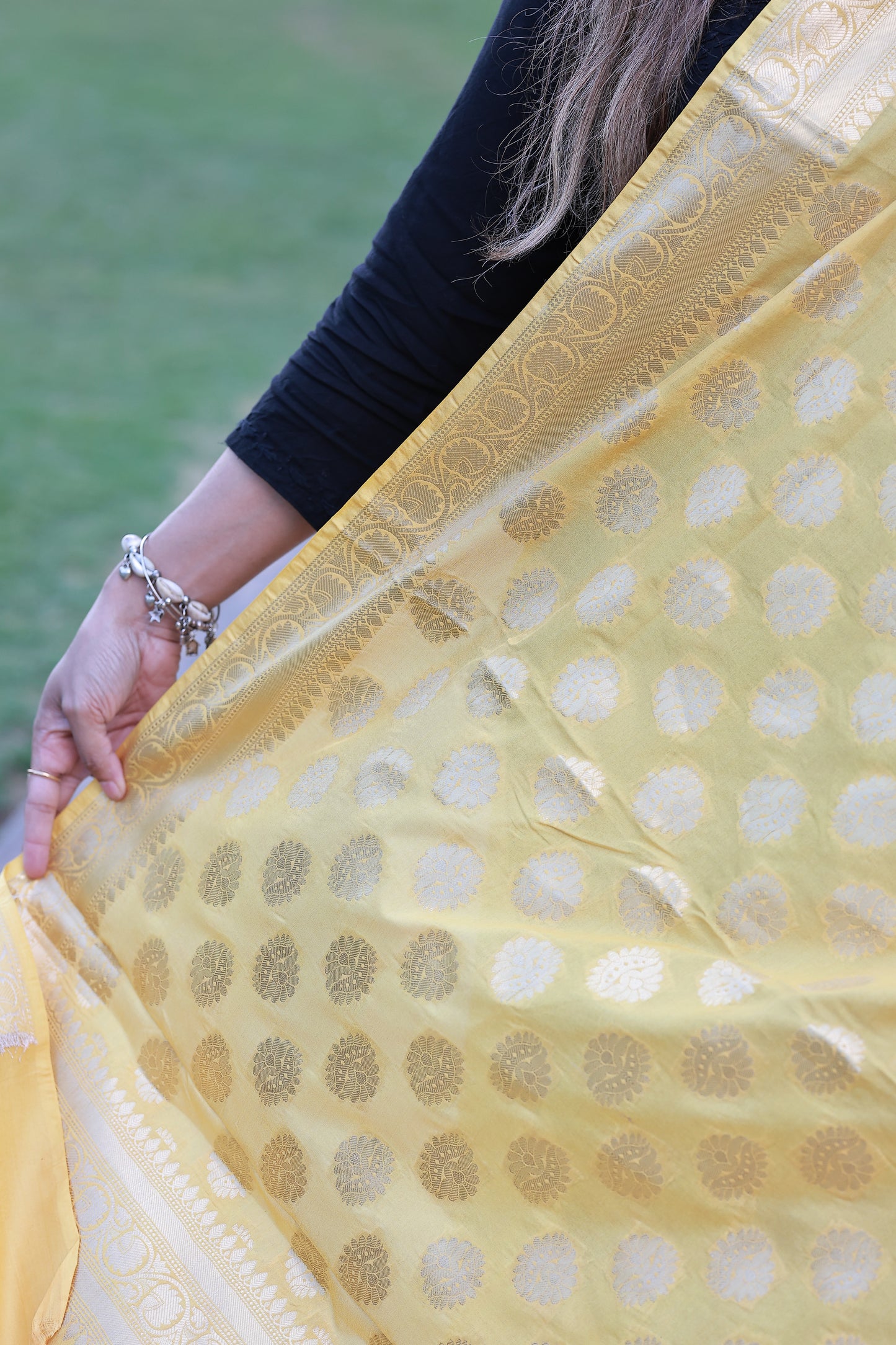 Yellow Banarasi Dupatta