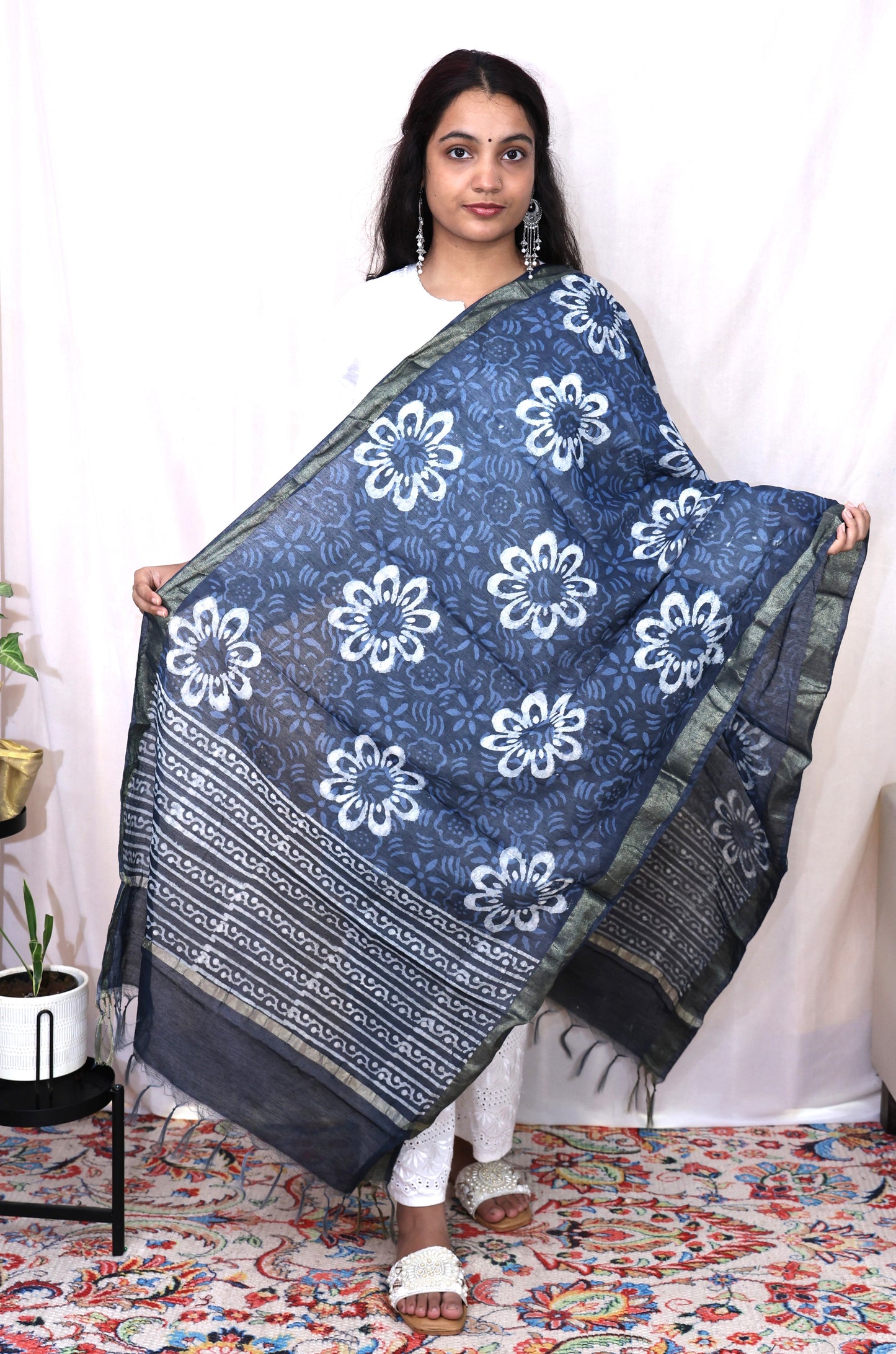 Chanderi Fancy Bagru Print Dupatta