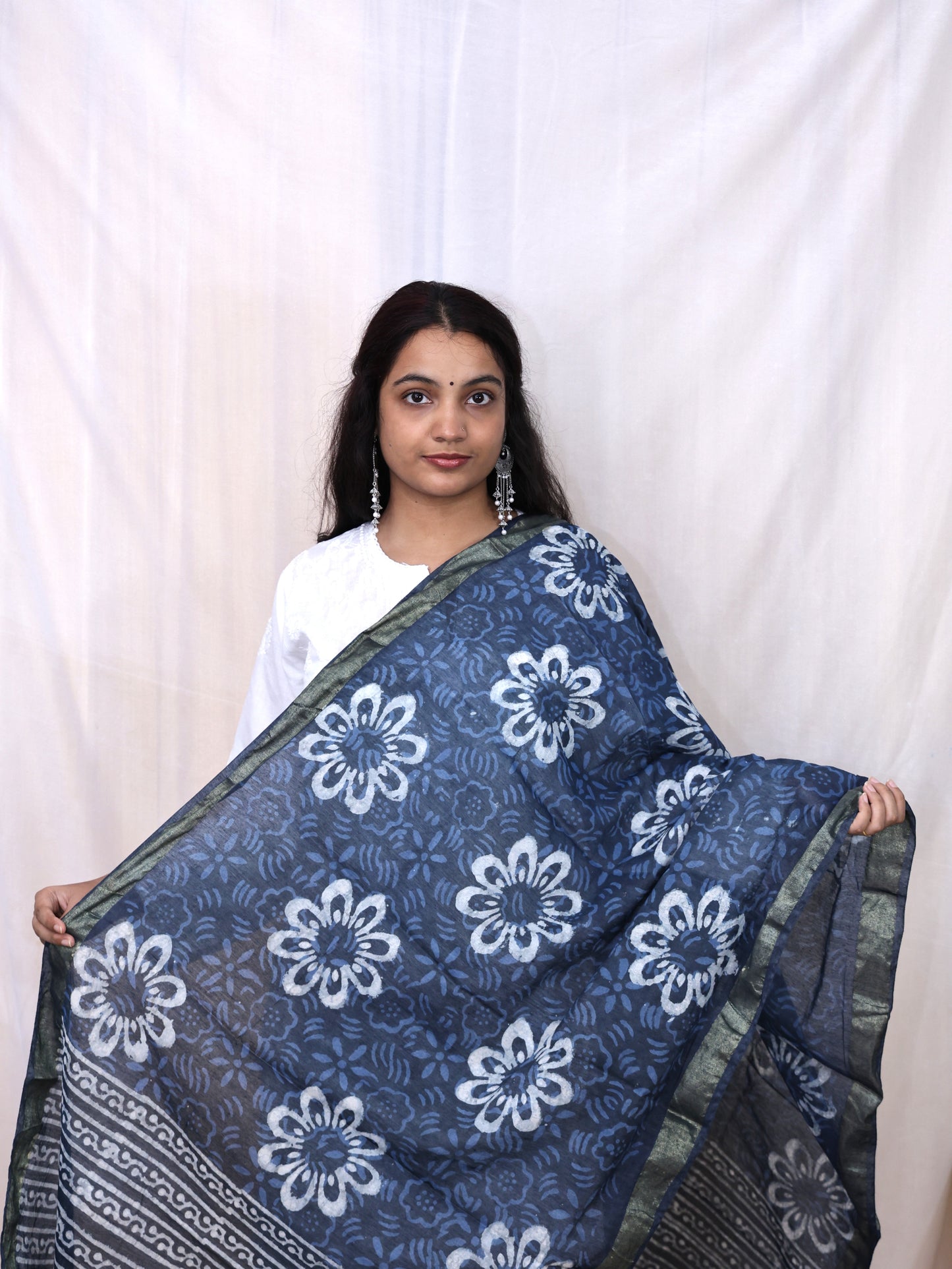 Chanderi Fancy Bagru Print Dupatta