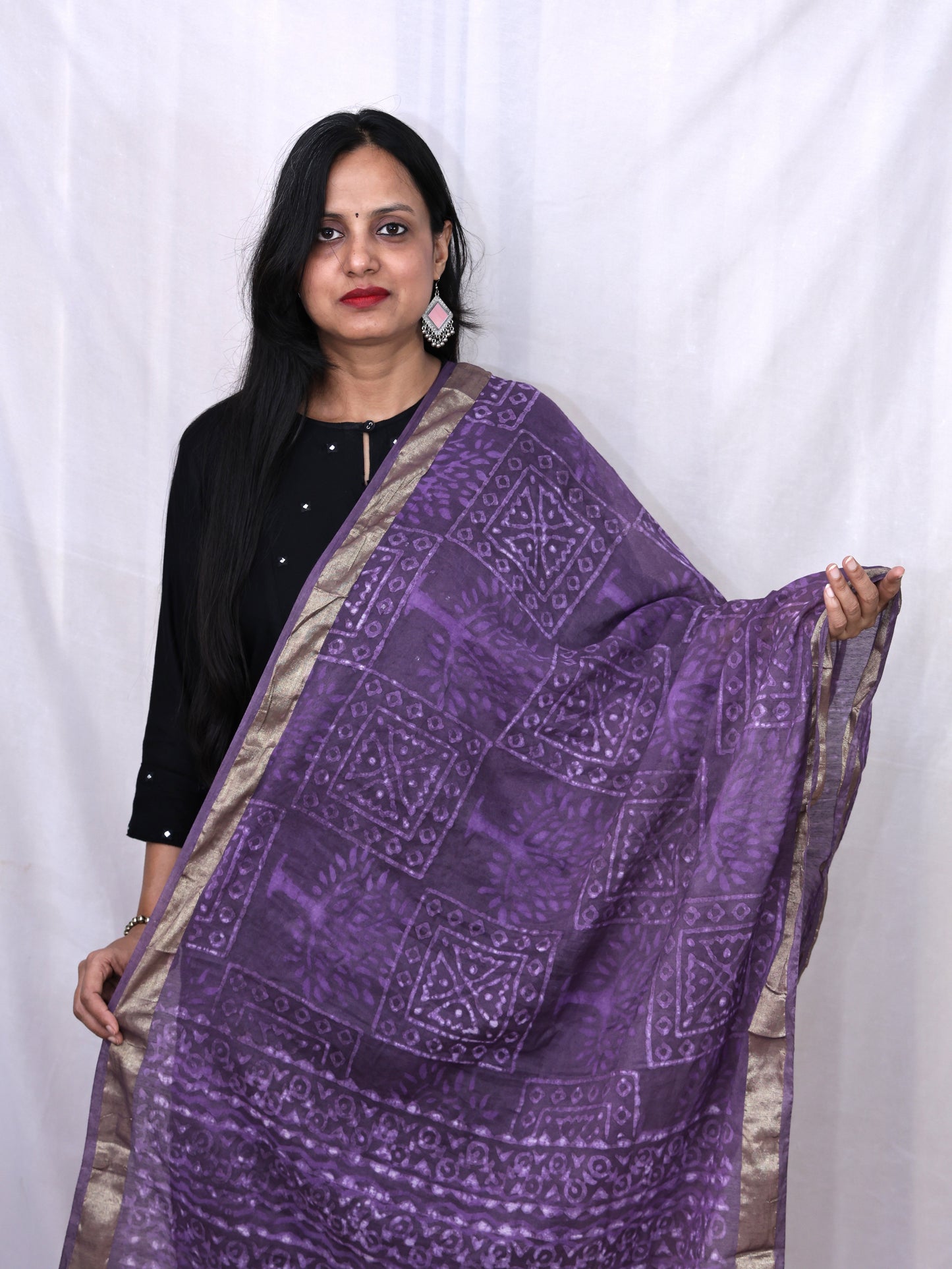 Chanderi Fancy Bagru Print Dupatta
