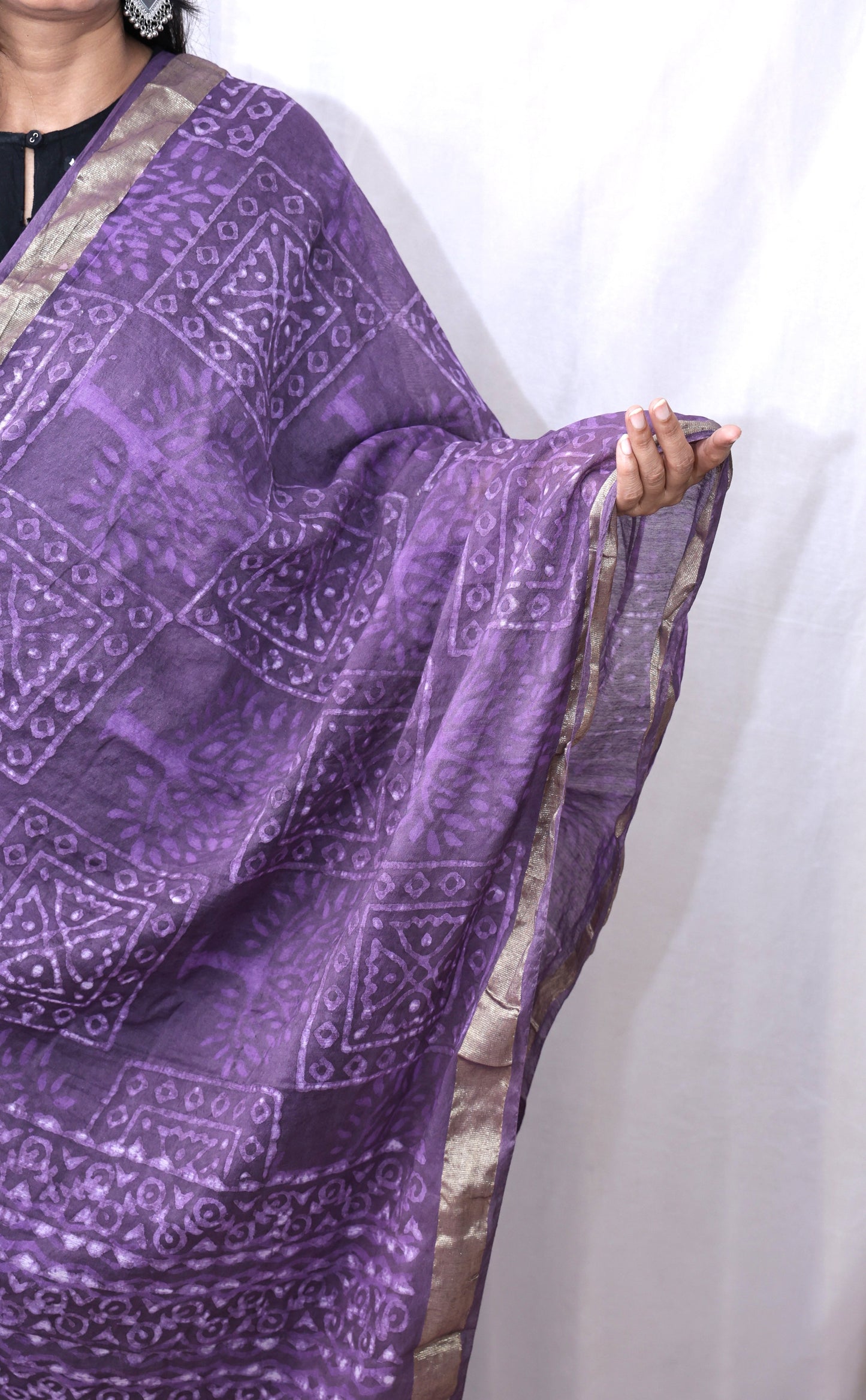 Chanderi Fancy Bagru Print Dupatta
