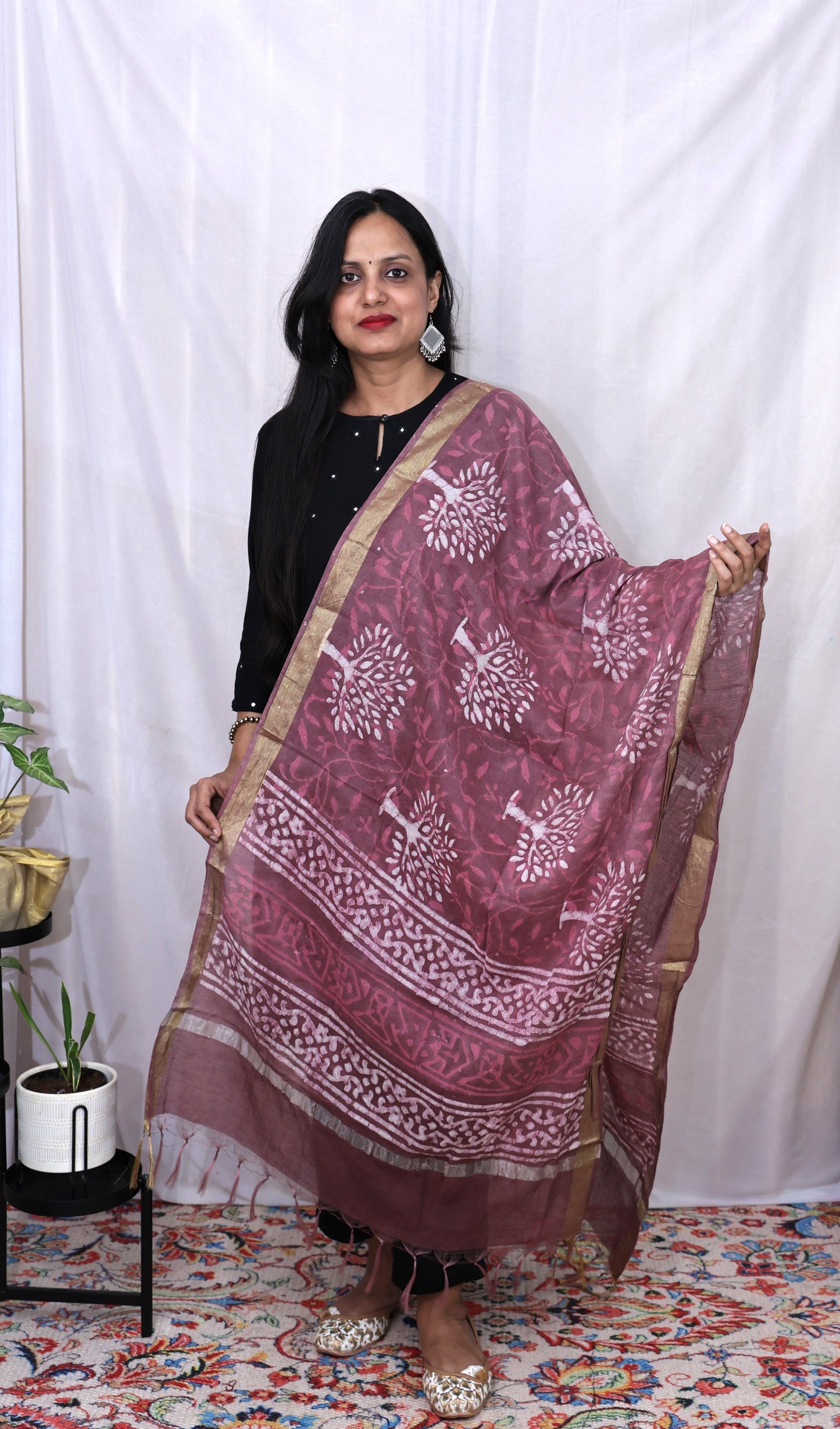 Chanderi Fancy Bagru Print Dupatta