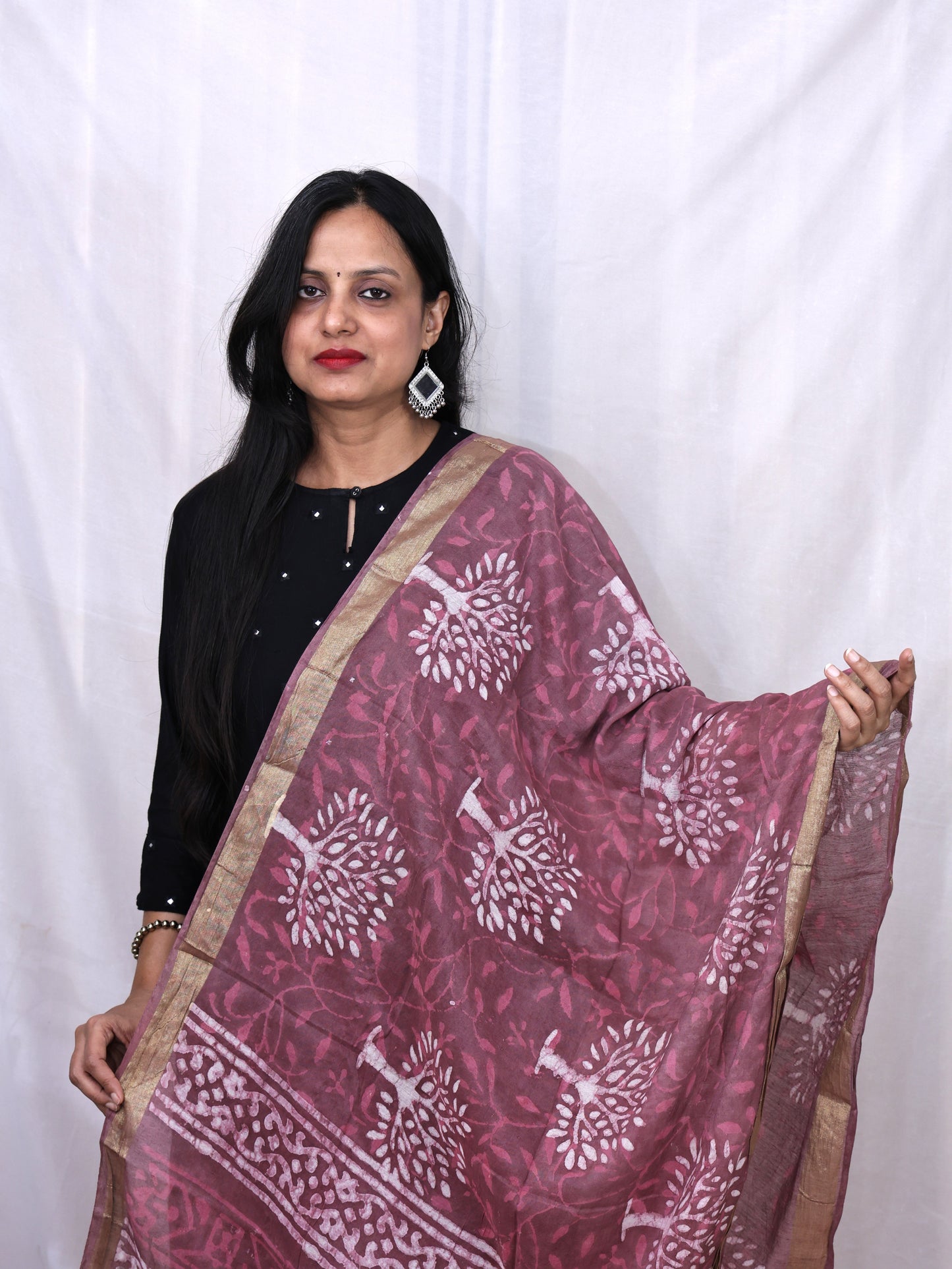 Chanderi Fancy Bagru Print Dupatta