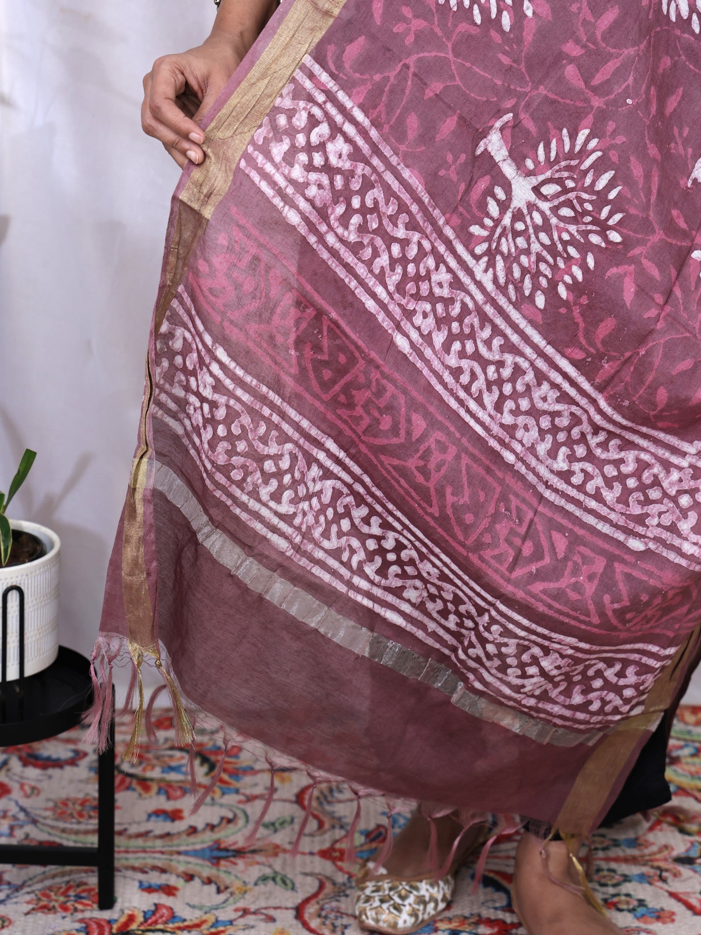 Chanderi Fancy Bagru Print Dupatta