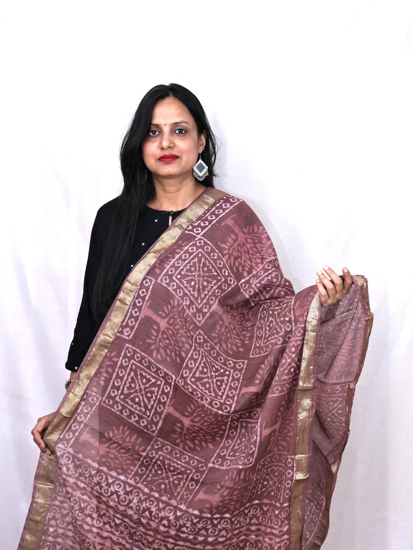 Chanderi Fancy Bagru Print Dupatta
