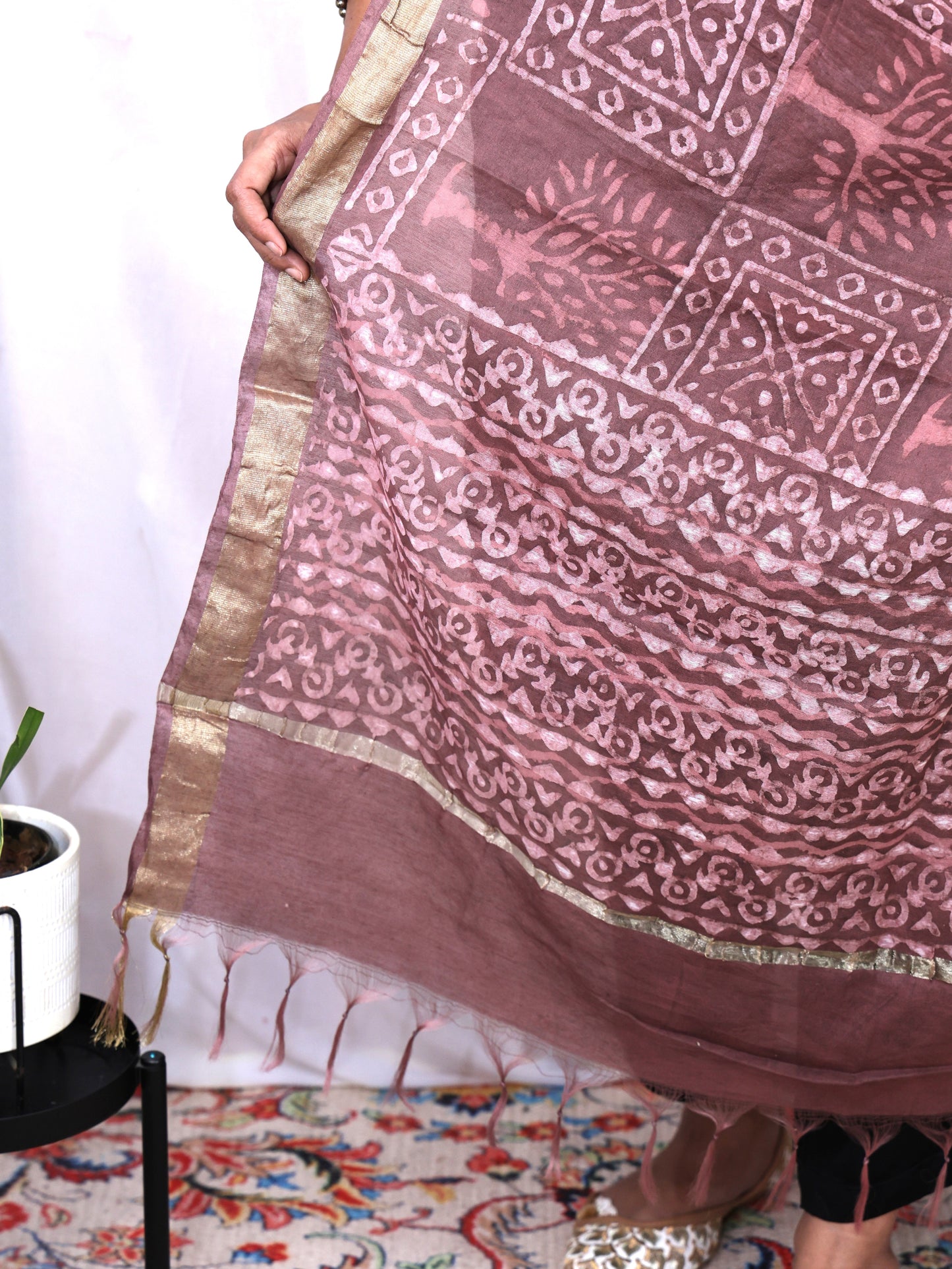 Chanderi Fancy Bagru Print Dupatta