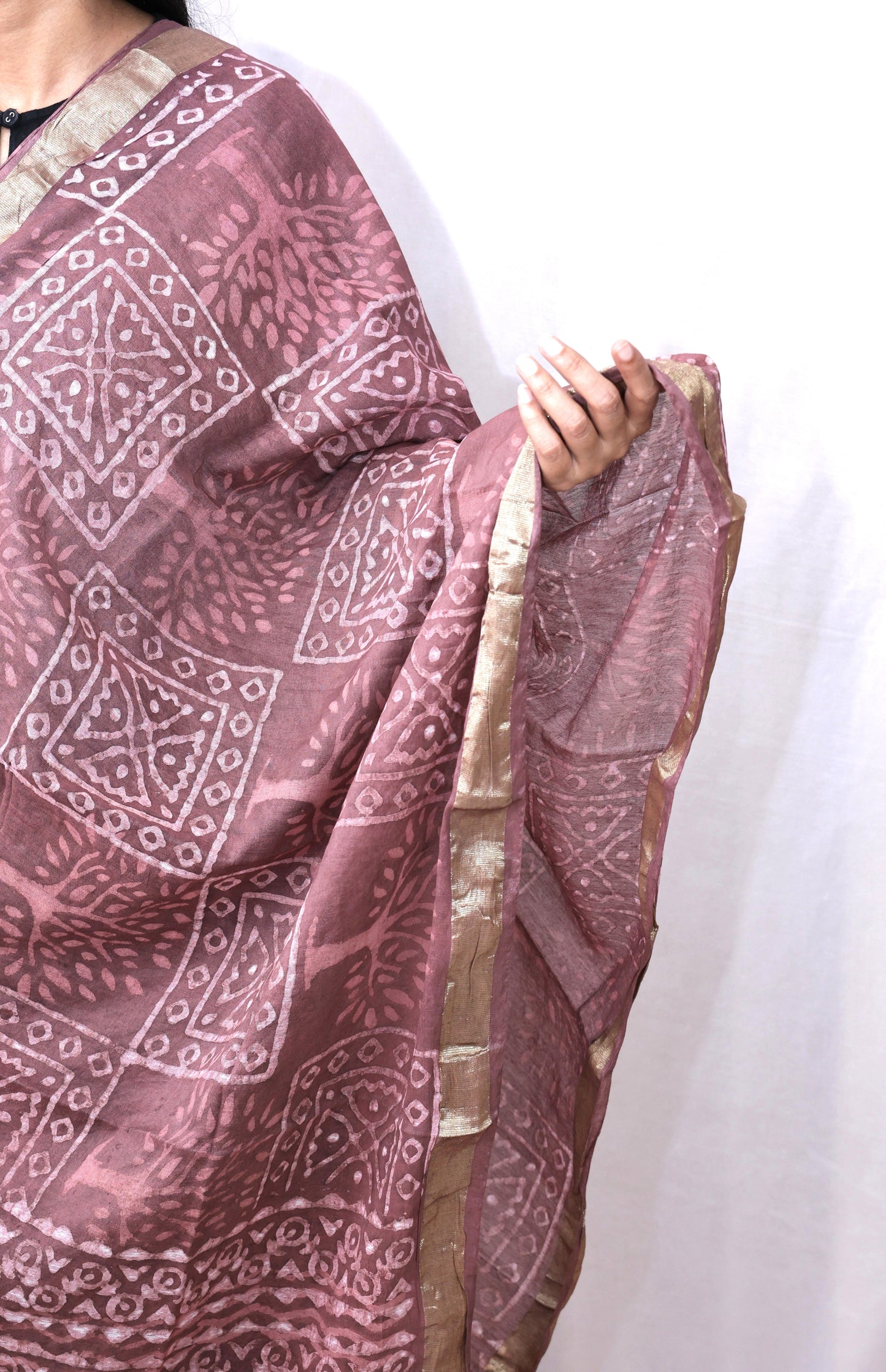 Chanderi Fancy Bagru Print Dupatta