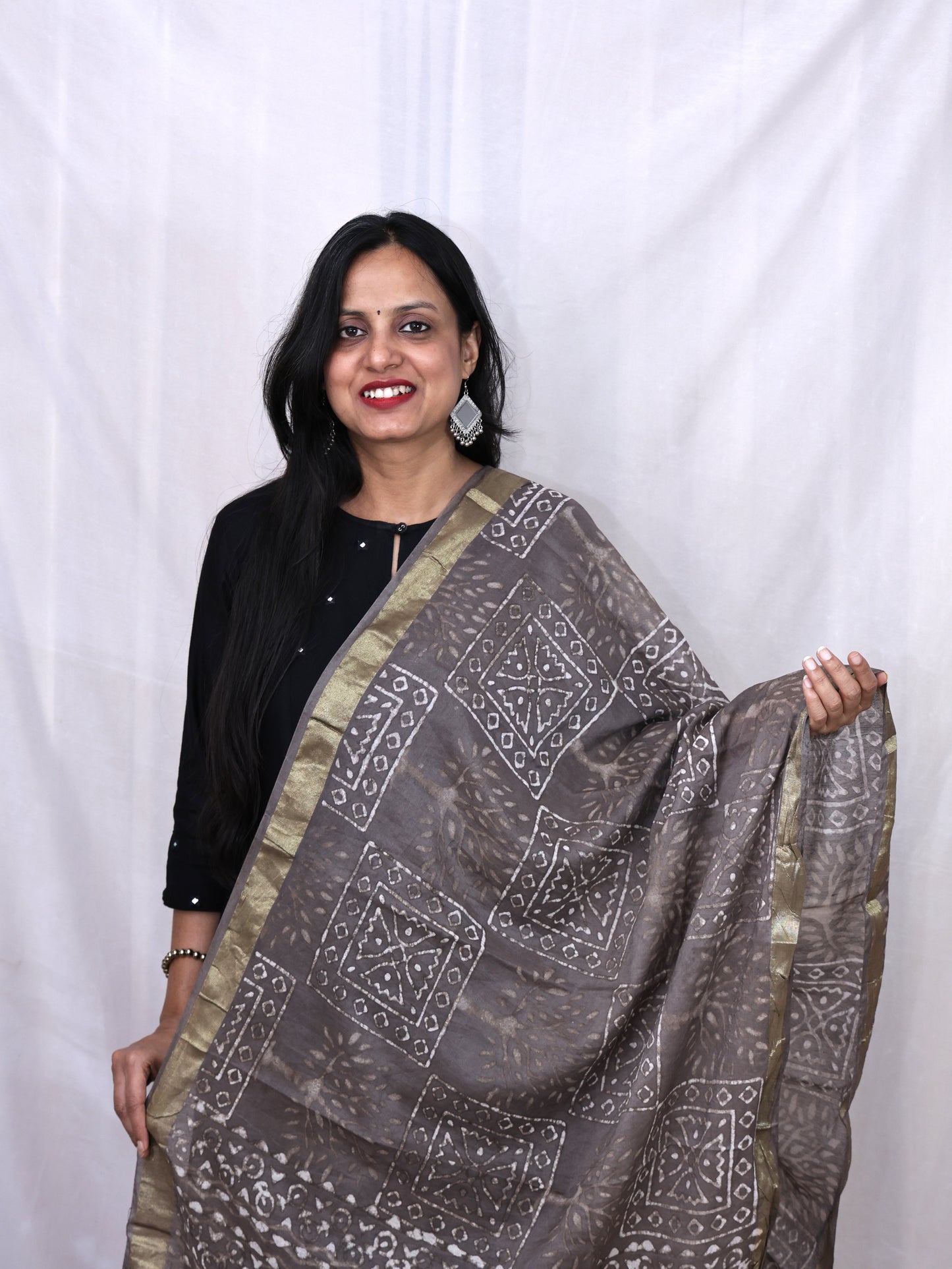 Chanderi Fancy Bagru Print Dupatta
