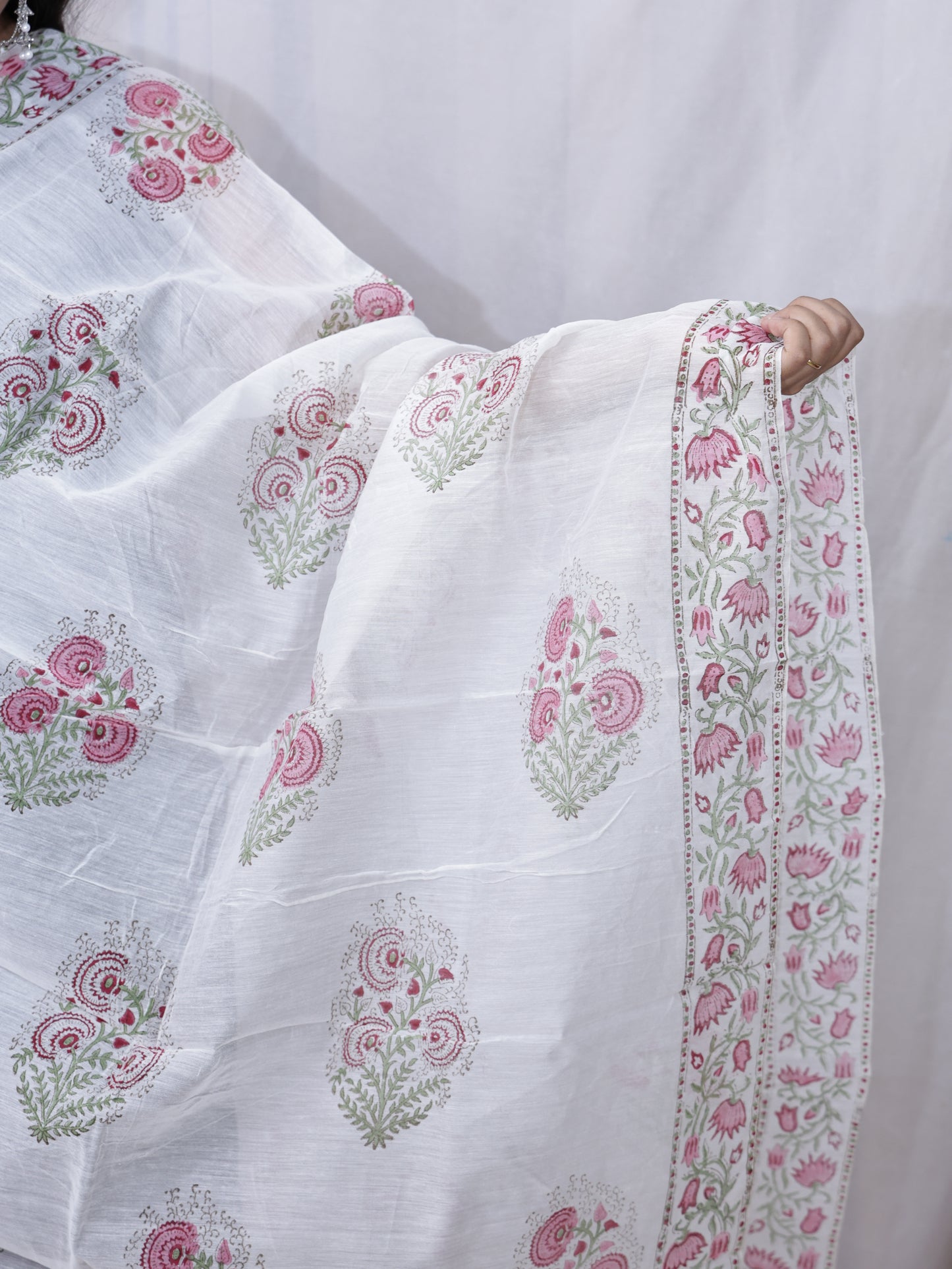 Hand Block Print Cotton Dupatta