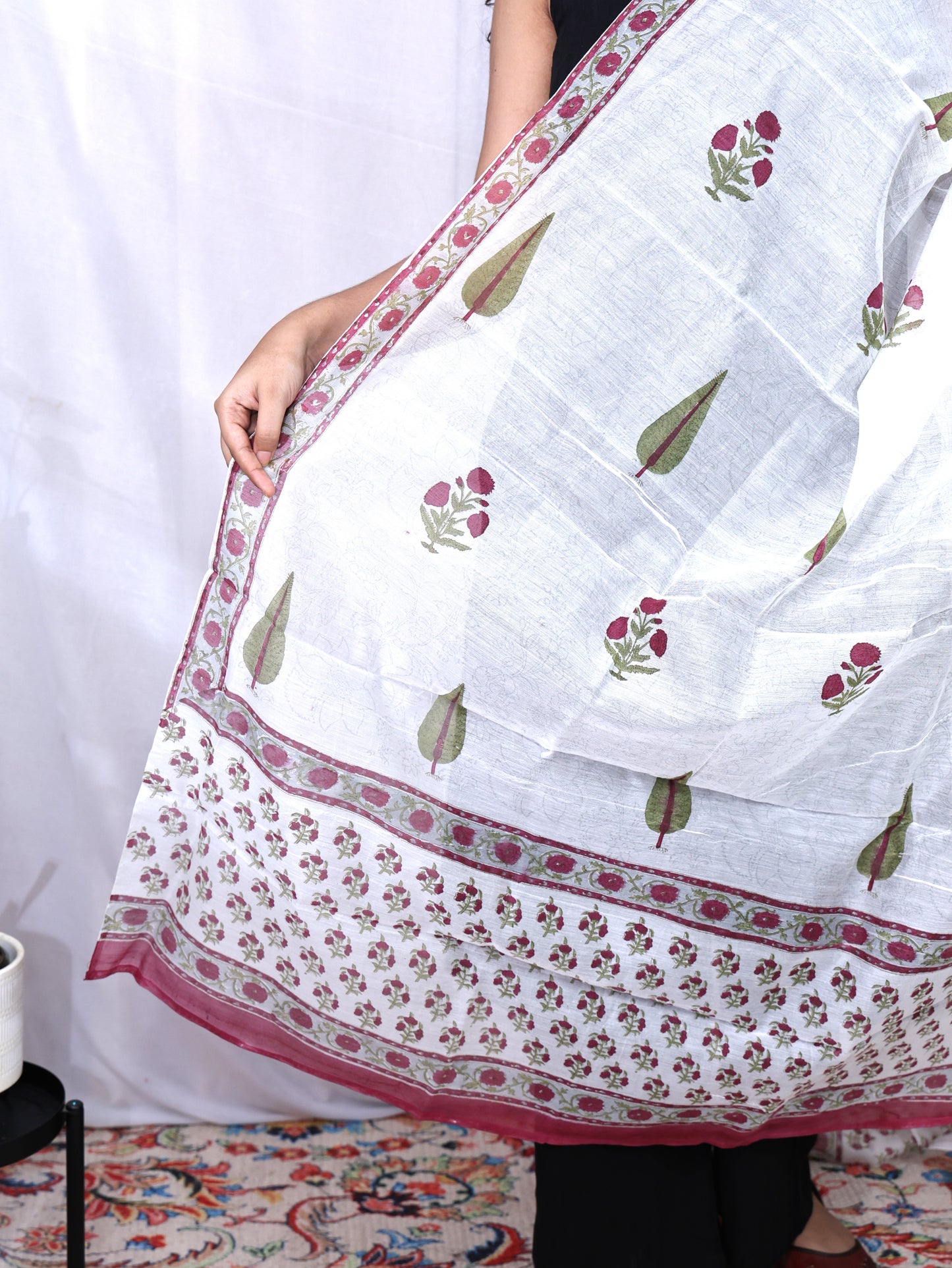 Hand Block Print Cotton Dupatta