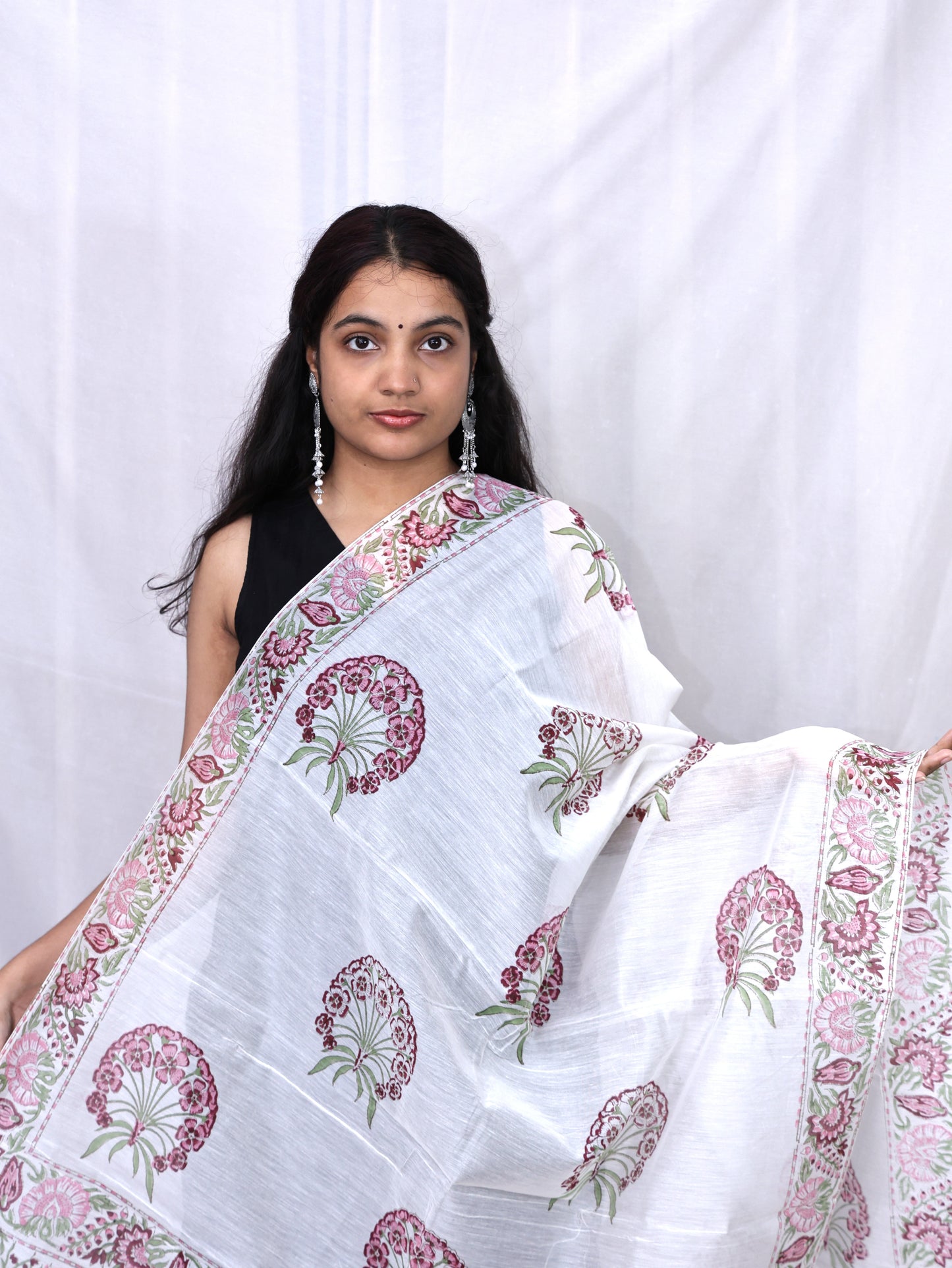 Hand Block Print Cotton Dupatta