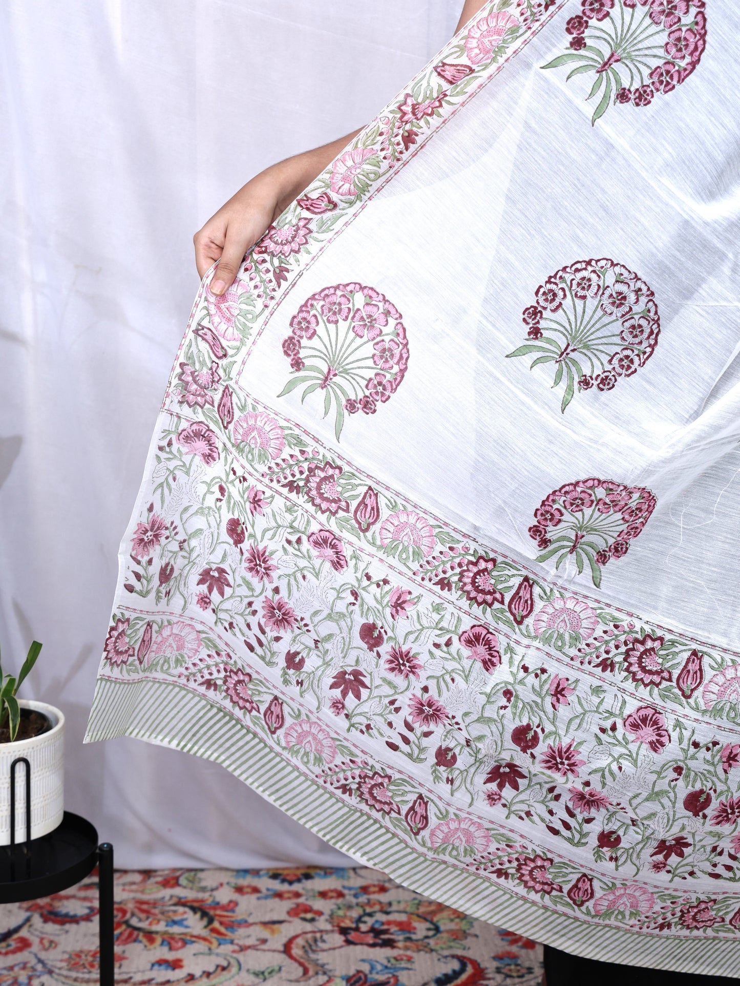 Hand Block Print Cotton Dupatta