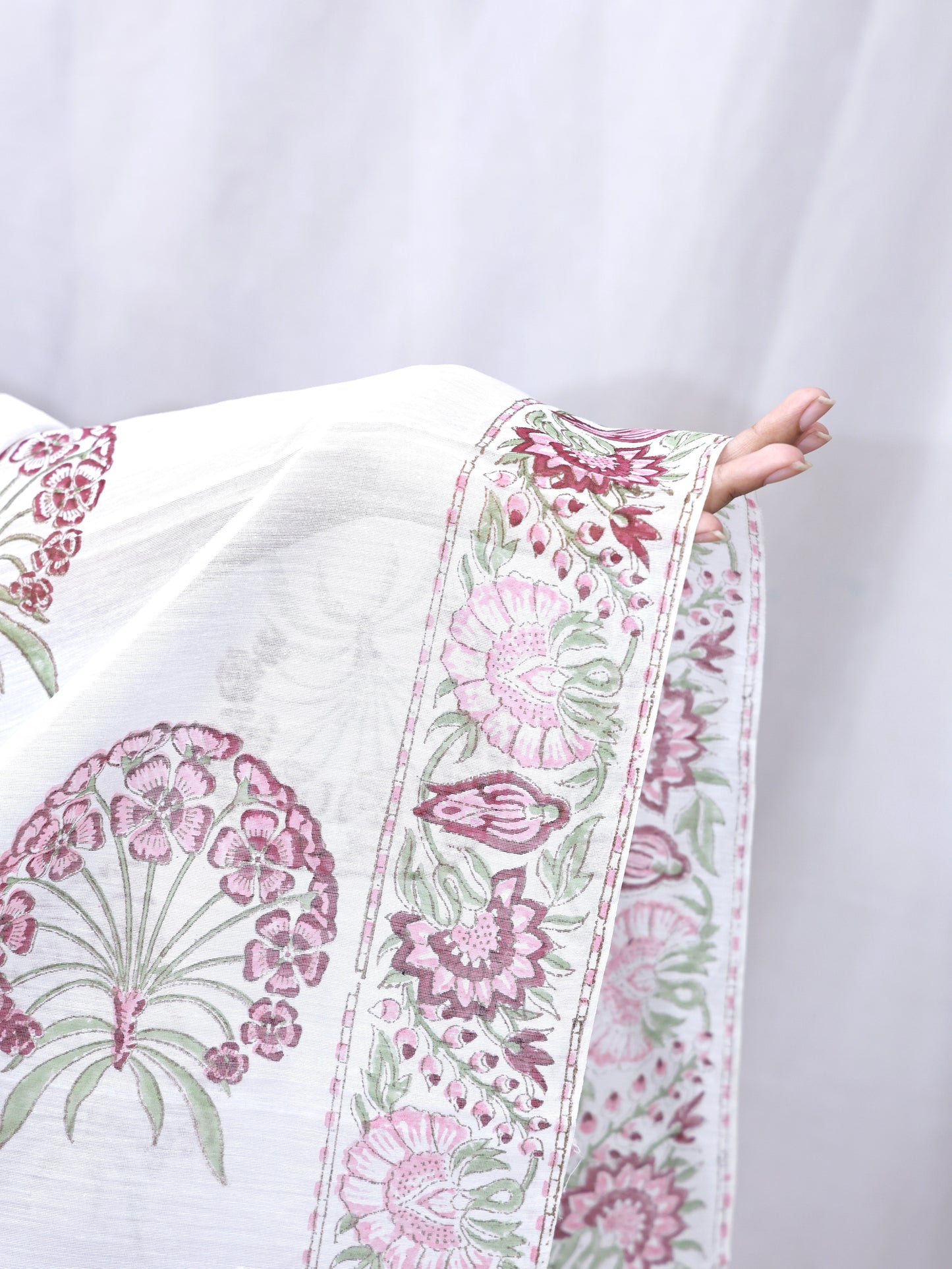 Hand Block Print Cotton Dupatta