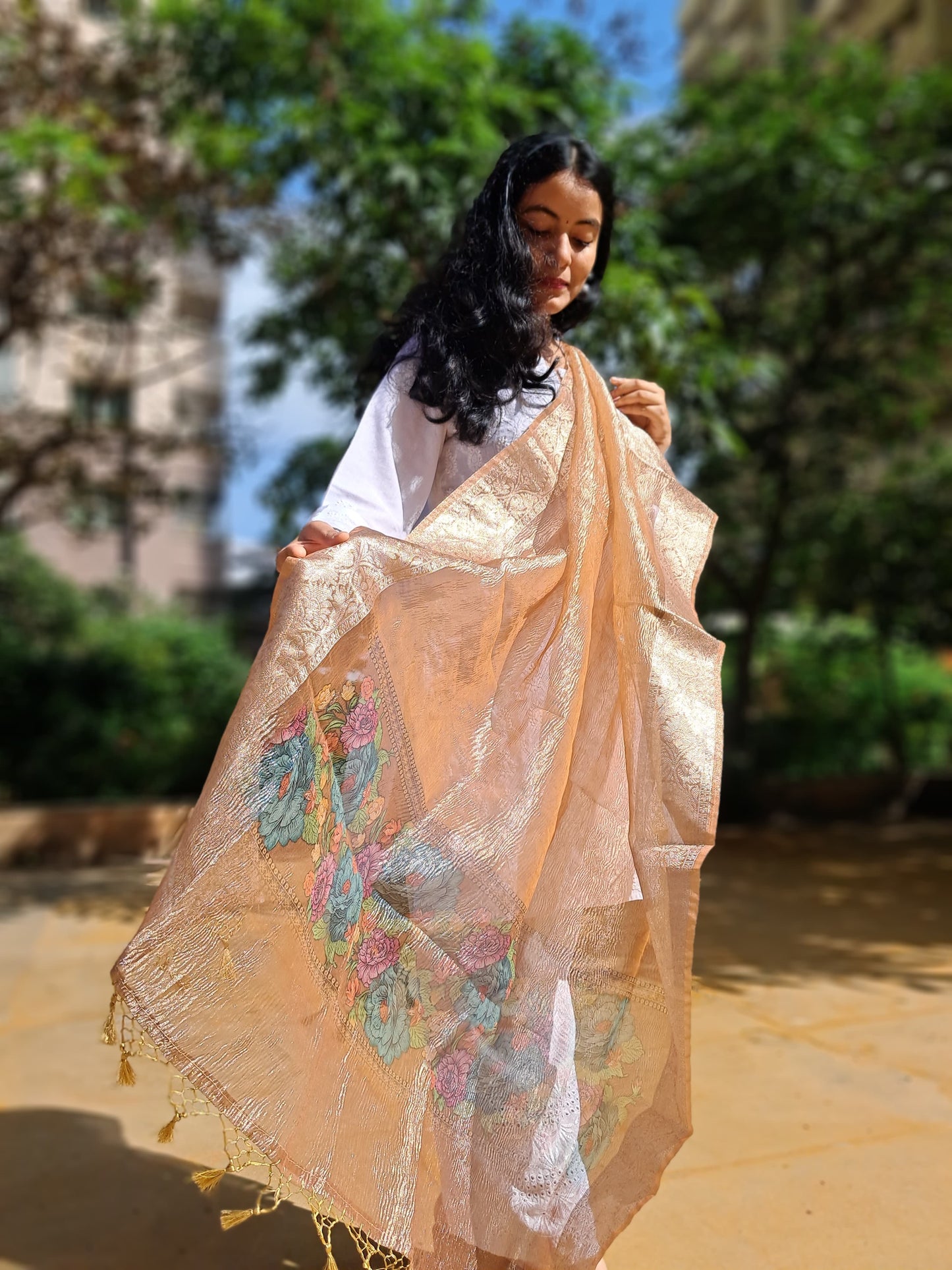 Tissue Crush Dupatta
