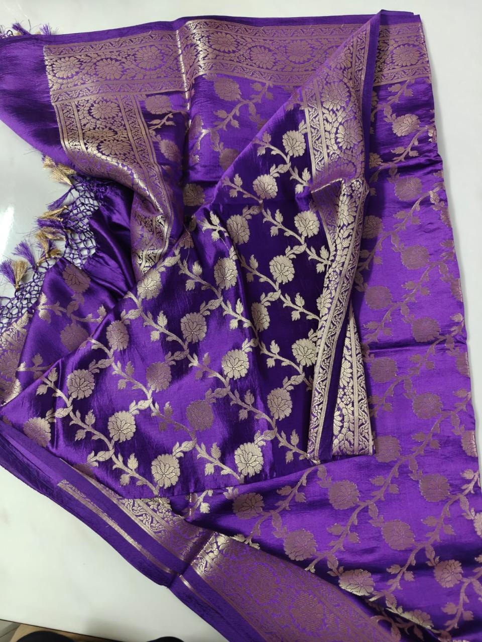 Purple Banarasi Puna Silk