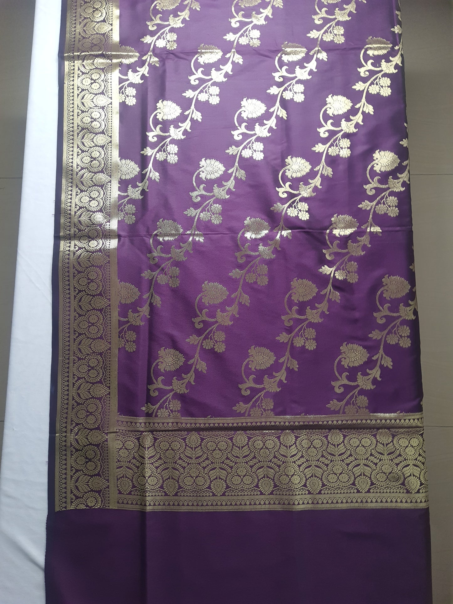 Purple with Golden Color Banarasi Dupatta