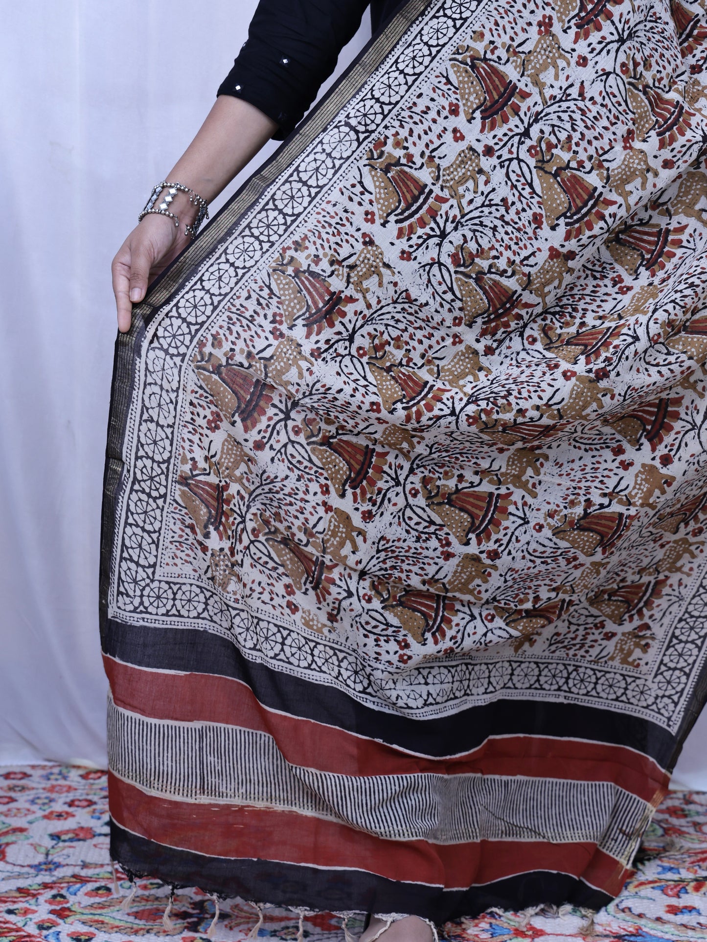Hand-made block Print Dupatta