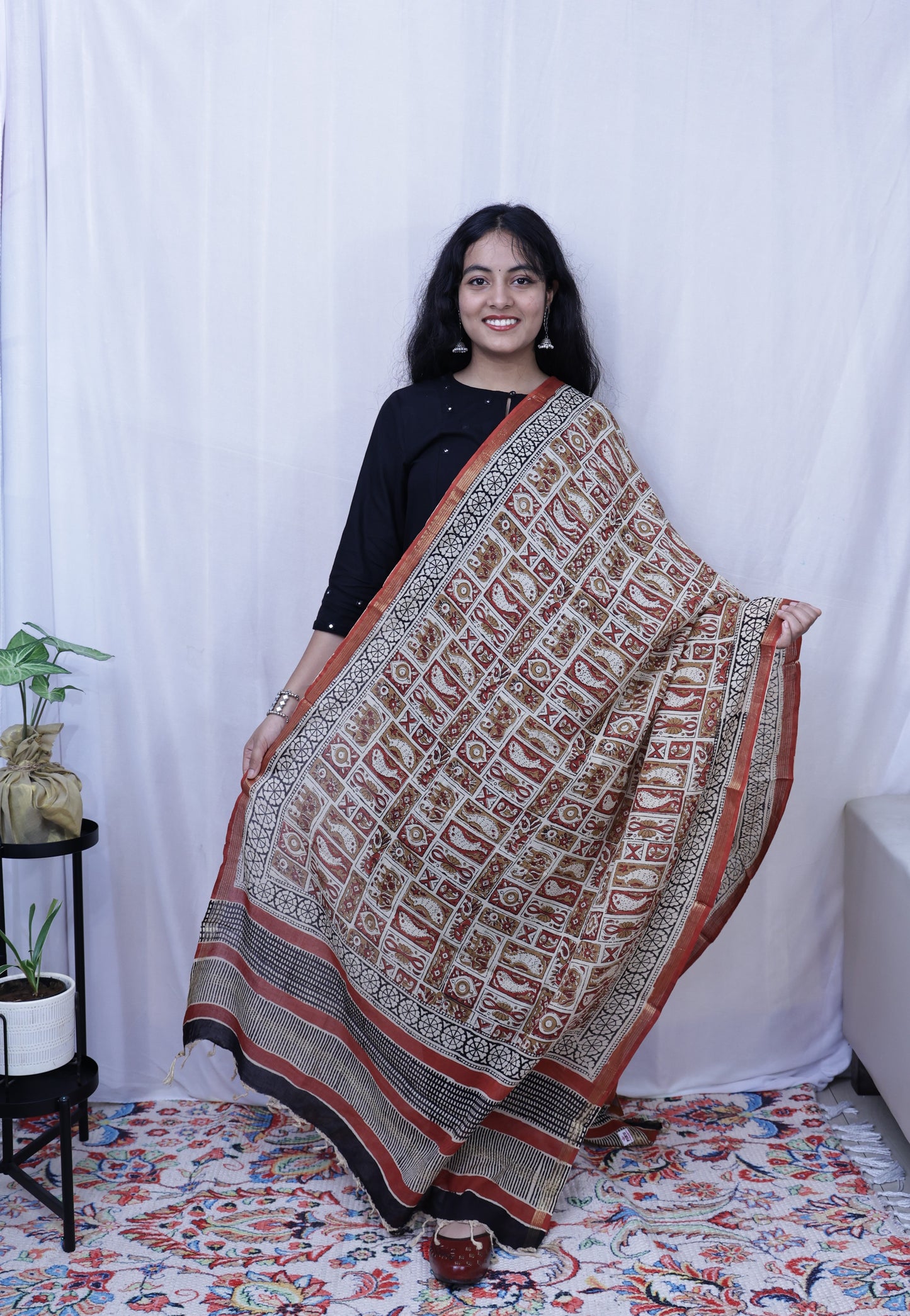 Hand made block print dupatta