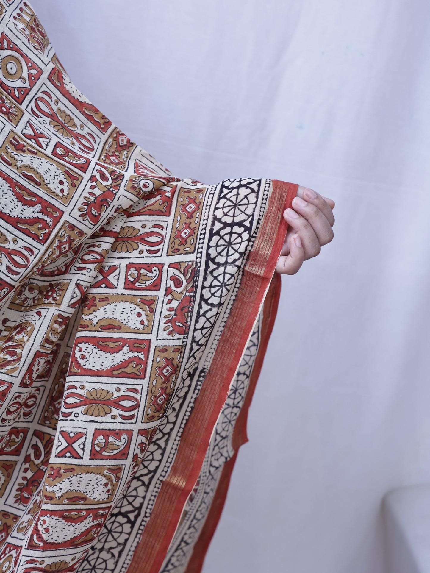 Hand made block print dupatta