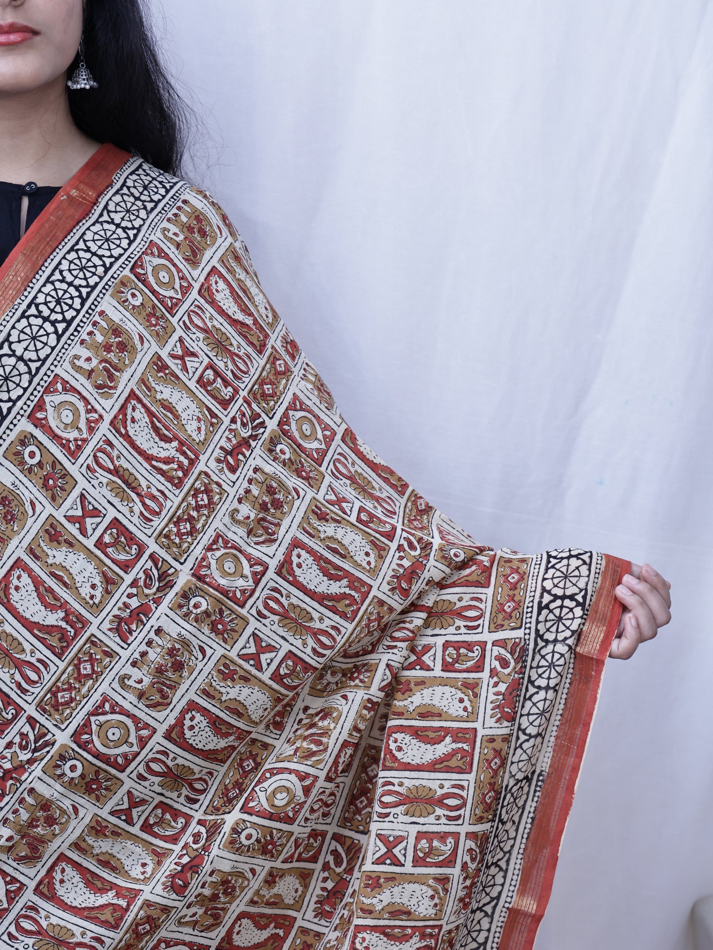 Hand made block print dupatta