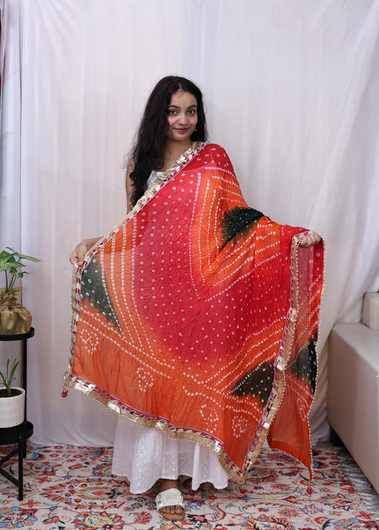 Multi Color Gota Patti Bandhani Dupatta