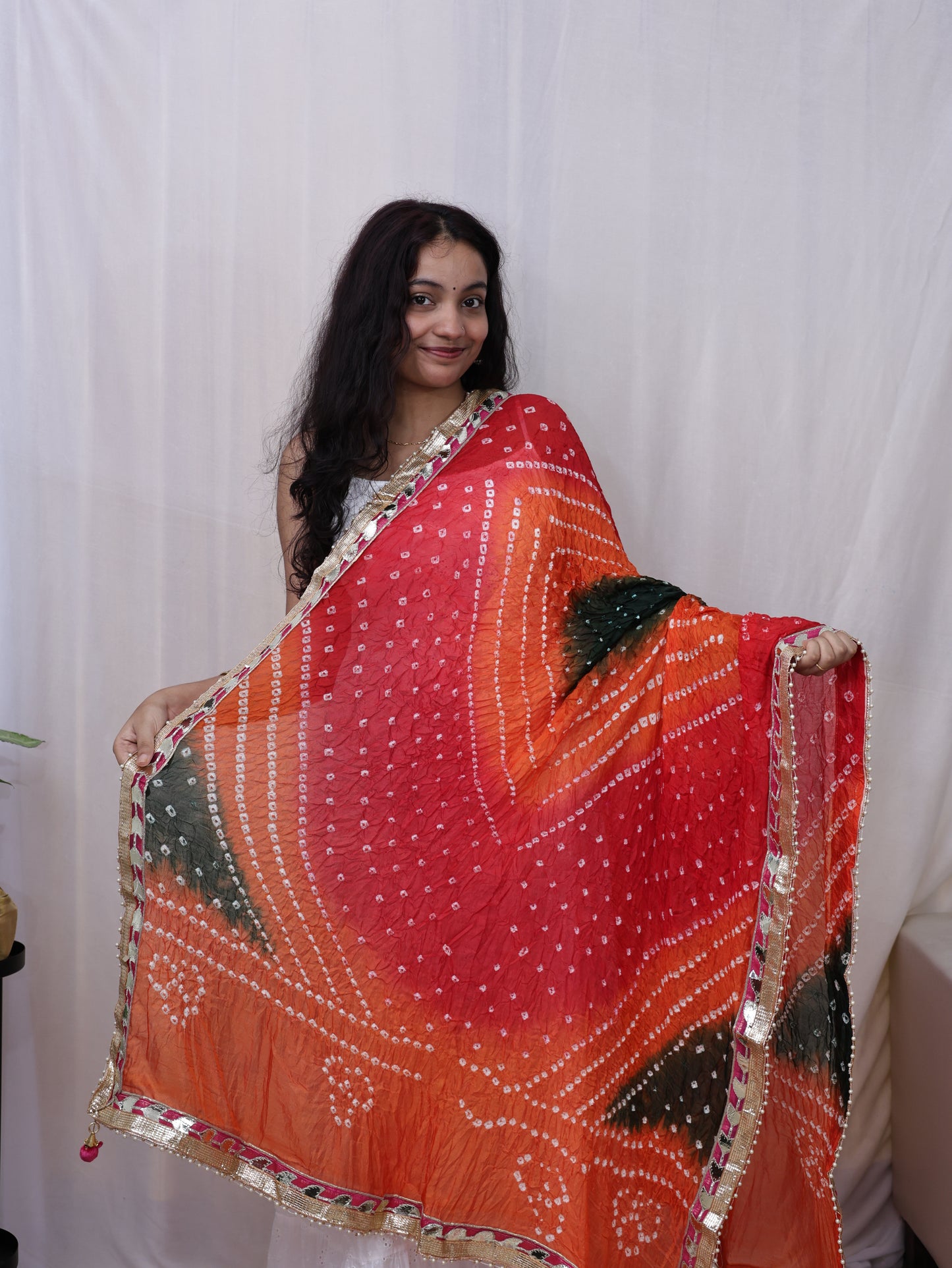 Multi Color Gota Patti Bandhani Dupatta