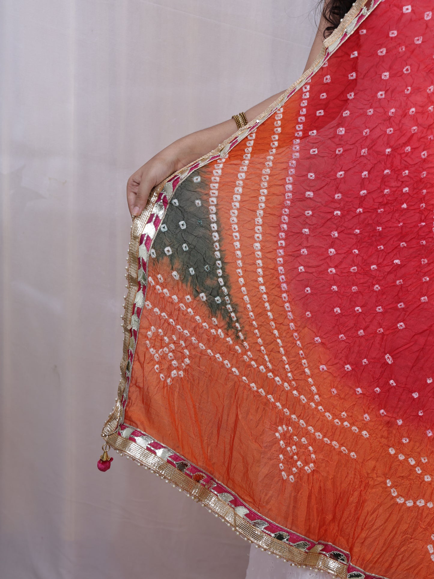 Multi Color Gota Patti Bandhani Dupatta