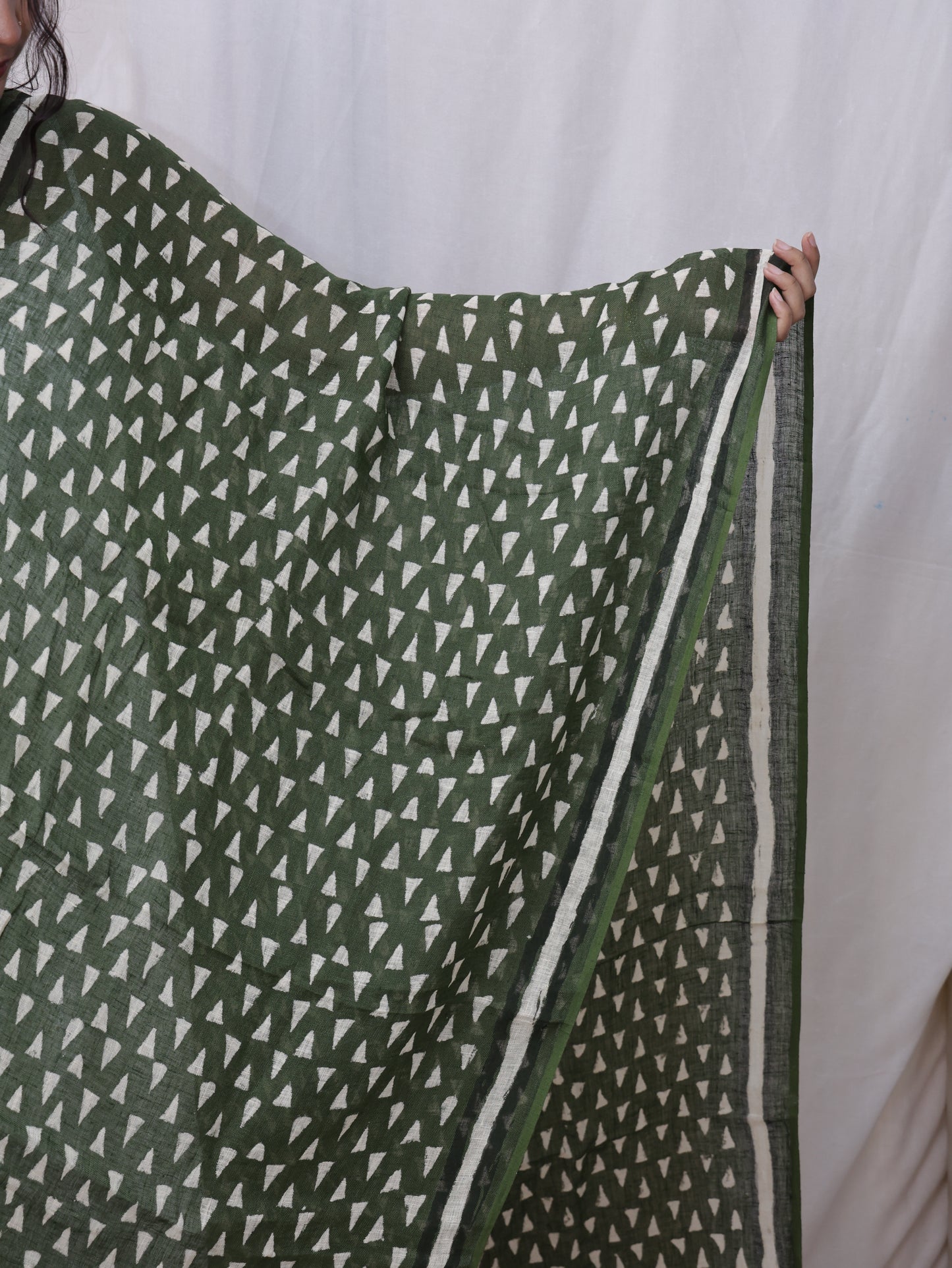 Hand-made block print dupatta