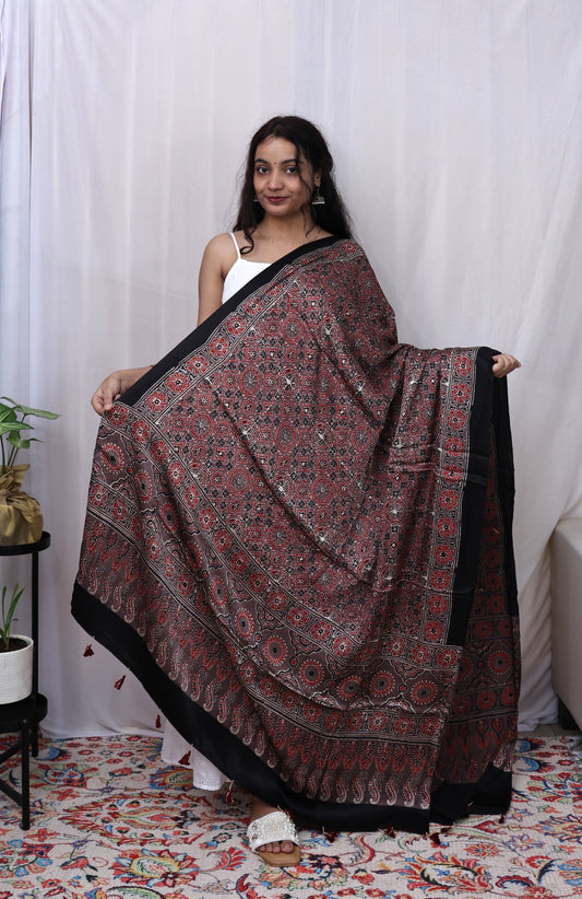 Modern Ajrakh Dupatta