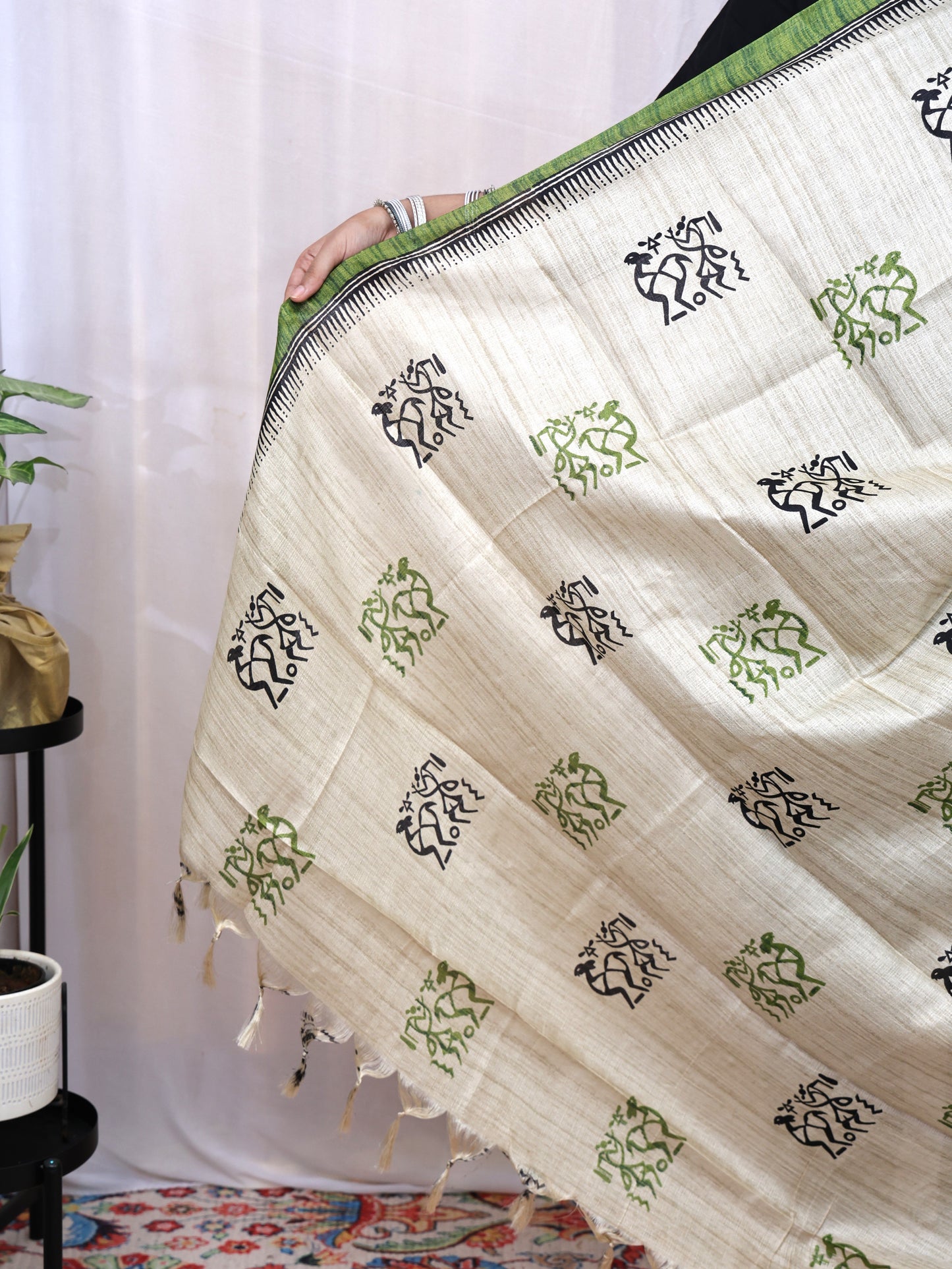 Chanderi Ajrakh Print Dupatta