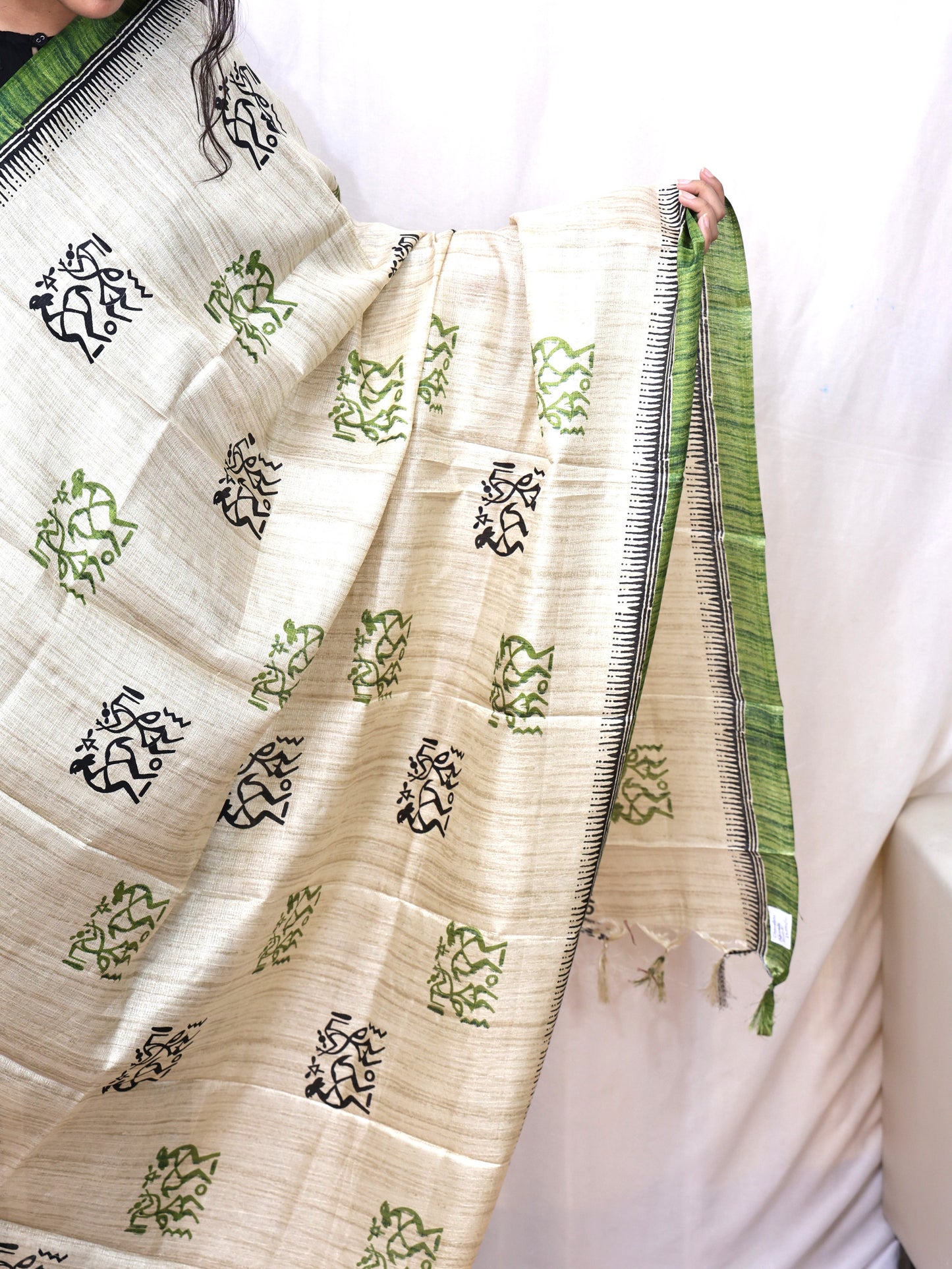 Chanderi Ajrakh Print Dupatta