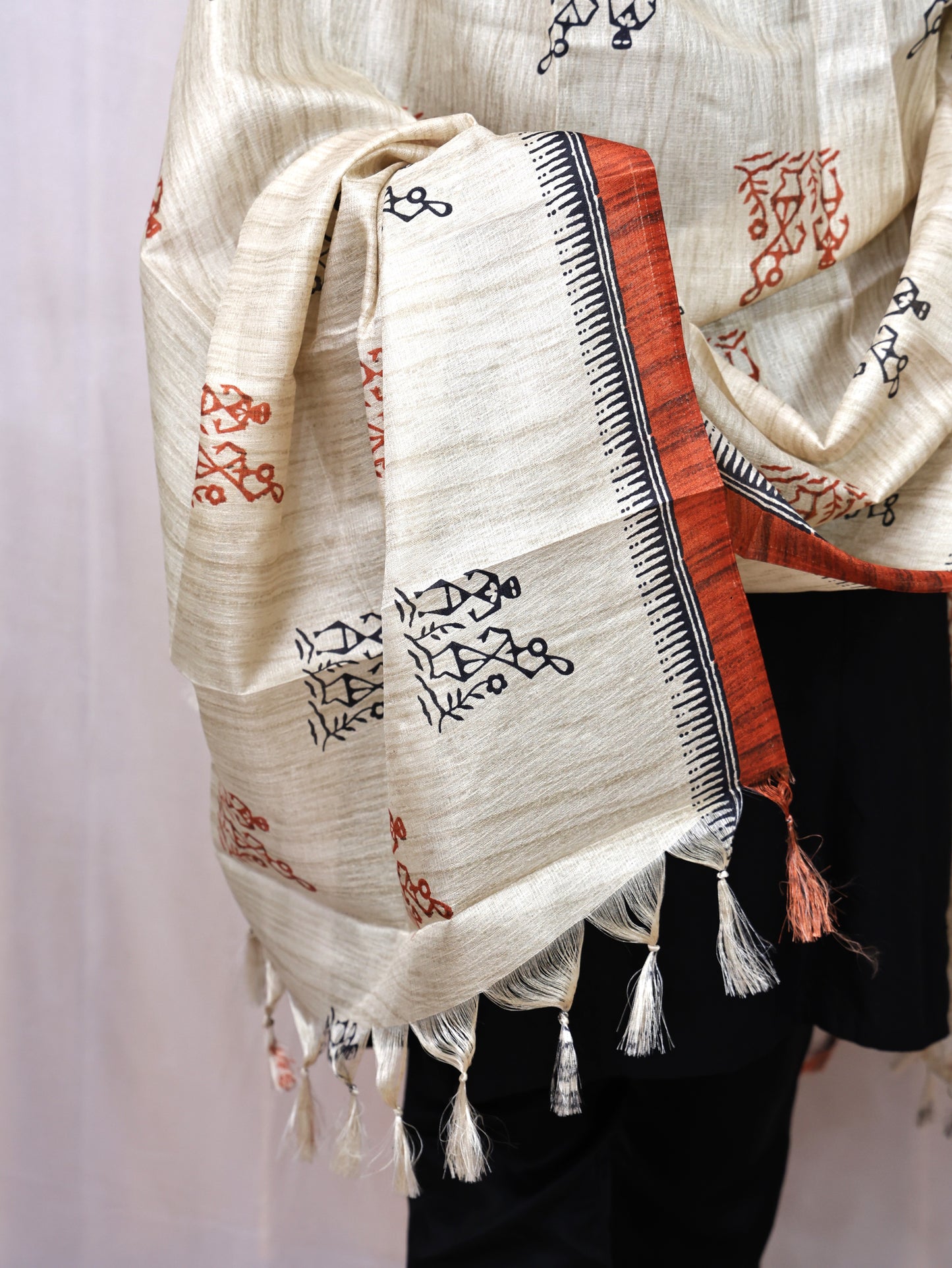 Chanderi Ajrakh Print Dupatta