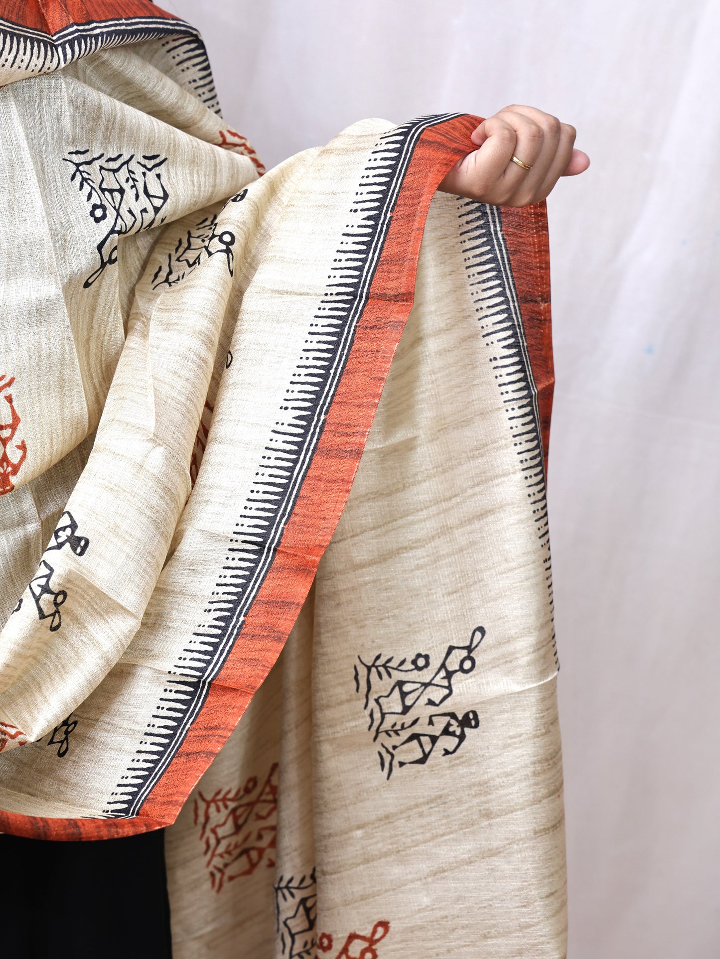 Chanderi Ajrakh Print Dupatta