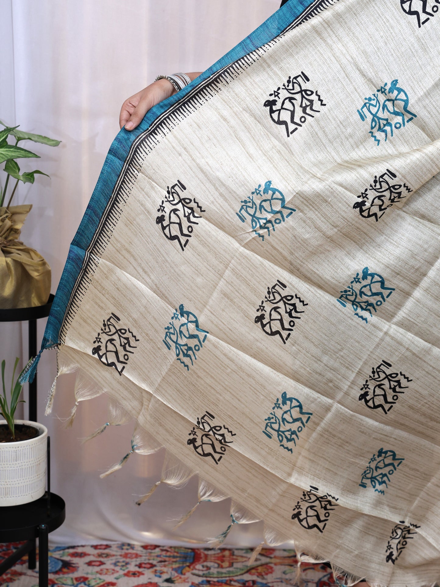 Chanderi Ajrakh Print Dupatta