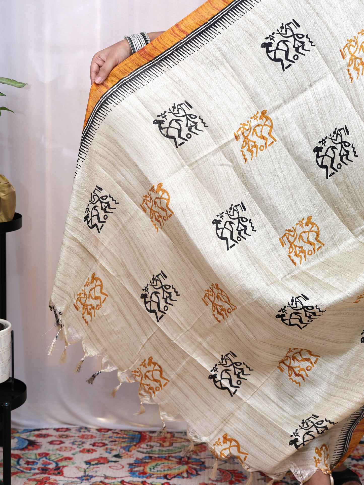 Chanderi Ajrakh Print Dupatta