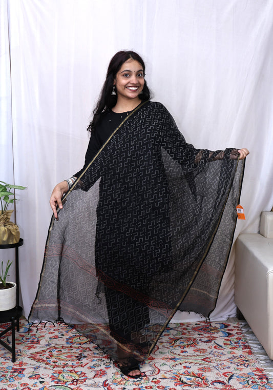 Hand Block print Dupatta