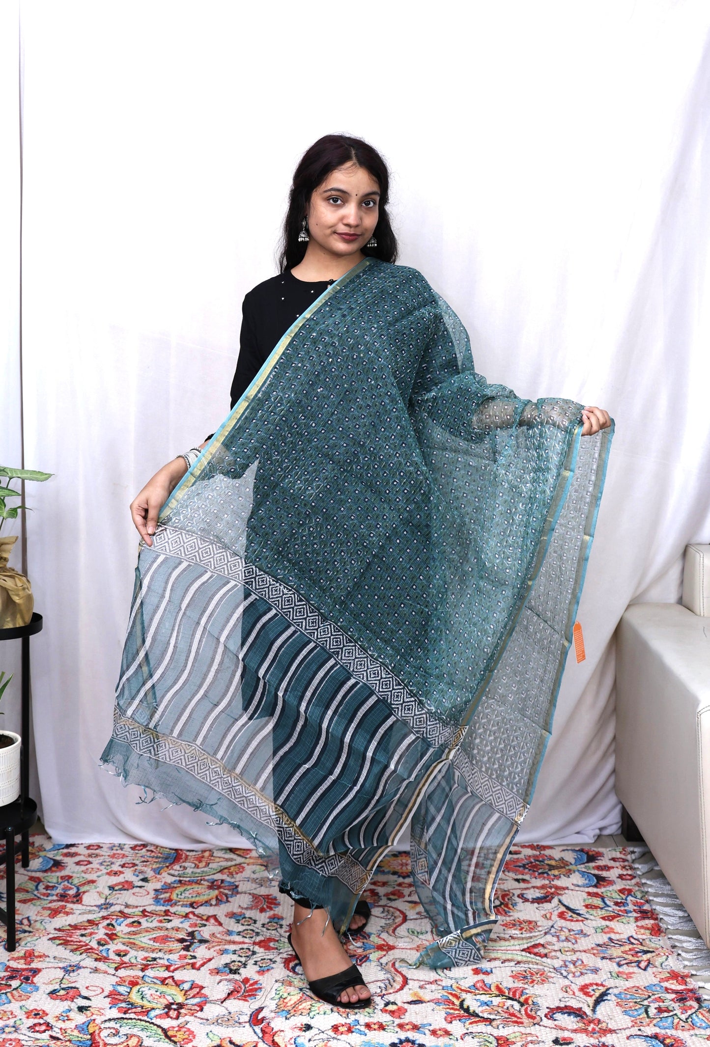 Hand-Made Block Print Dupatta