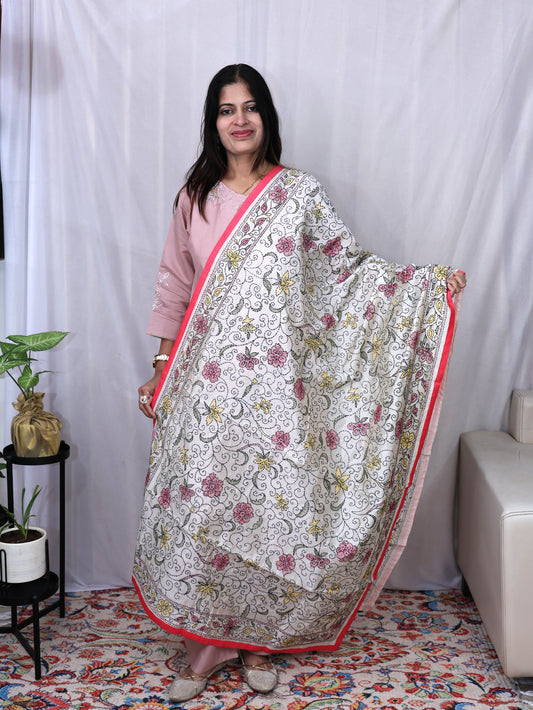 Assam Silk Phulkari Dupatta