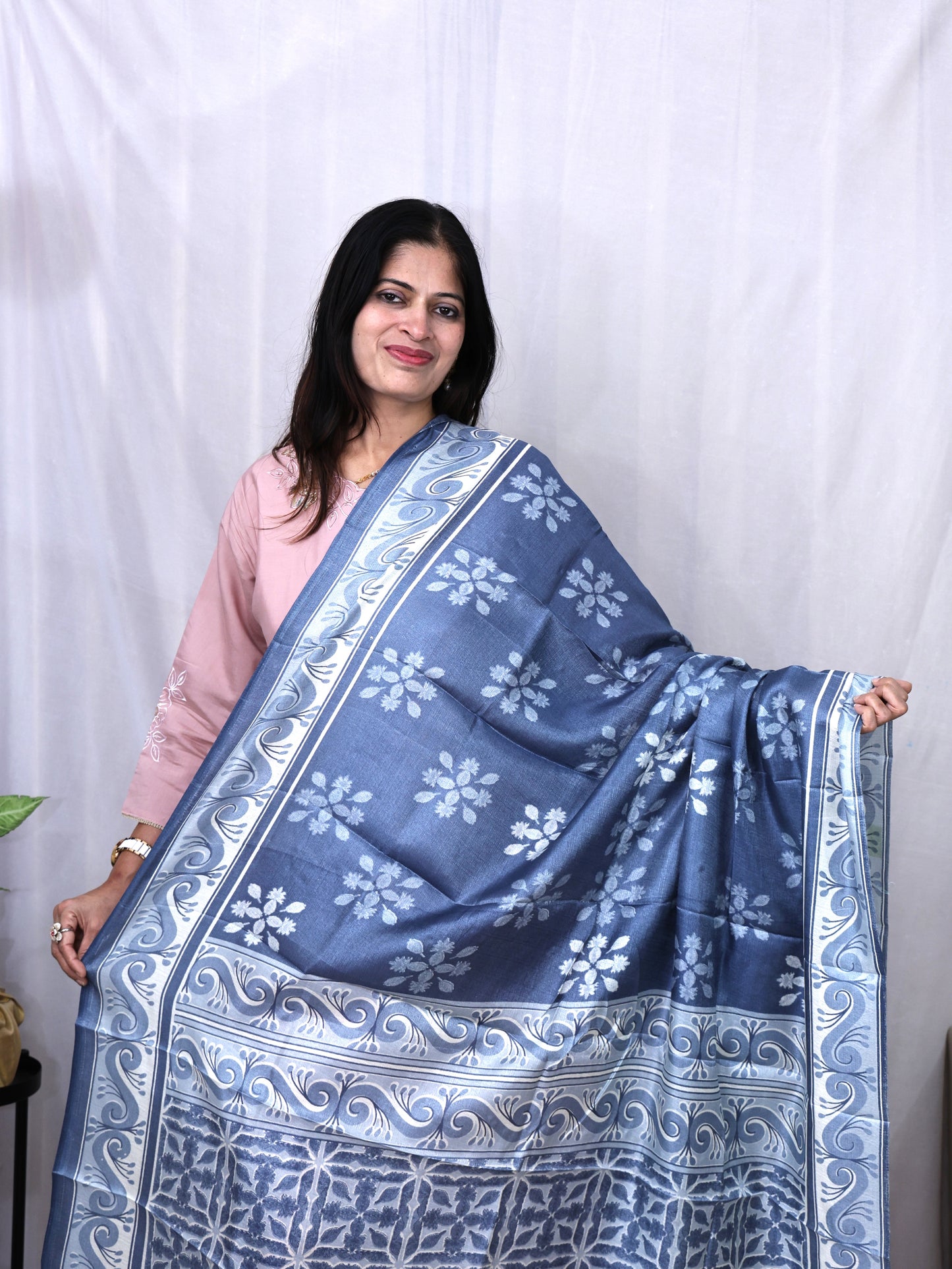 Chanderi Ajarakh Print Dupatta